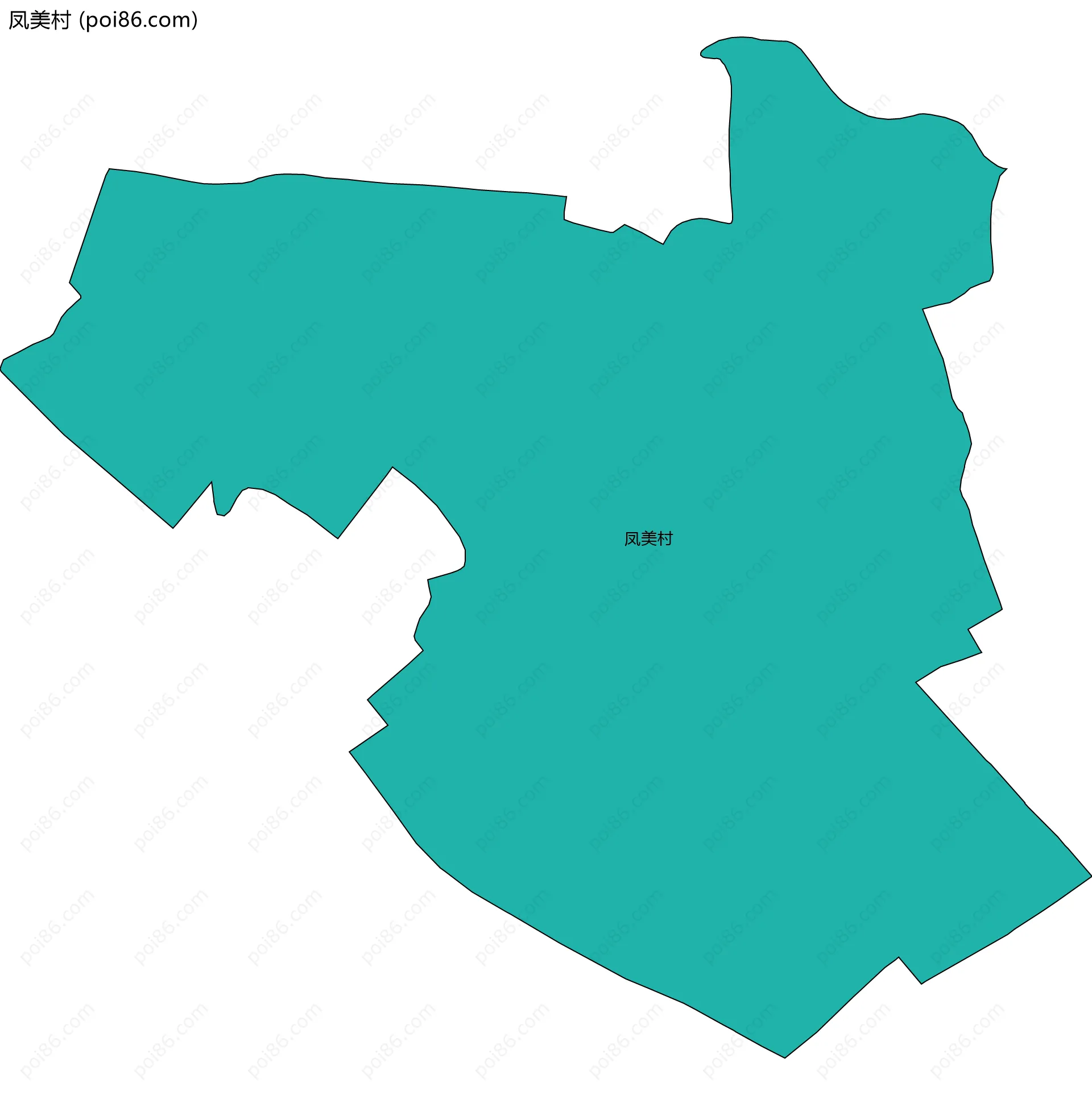 凤美村边界地图