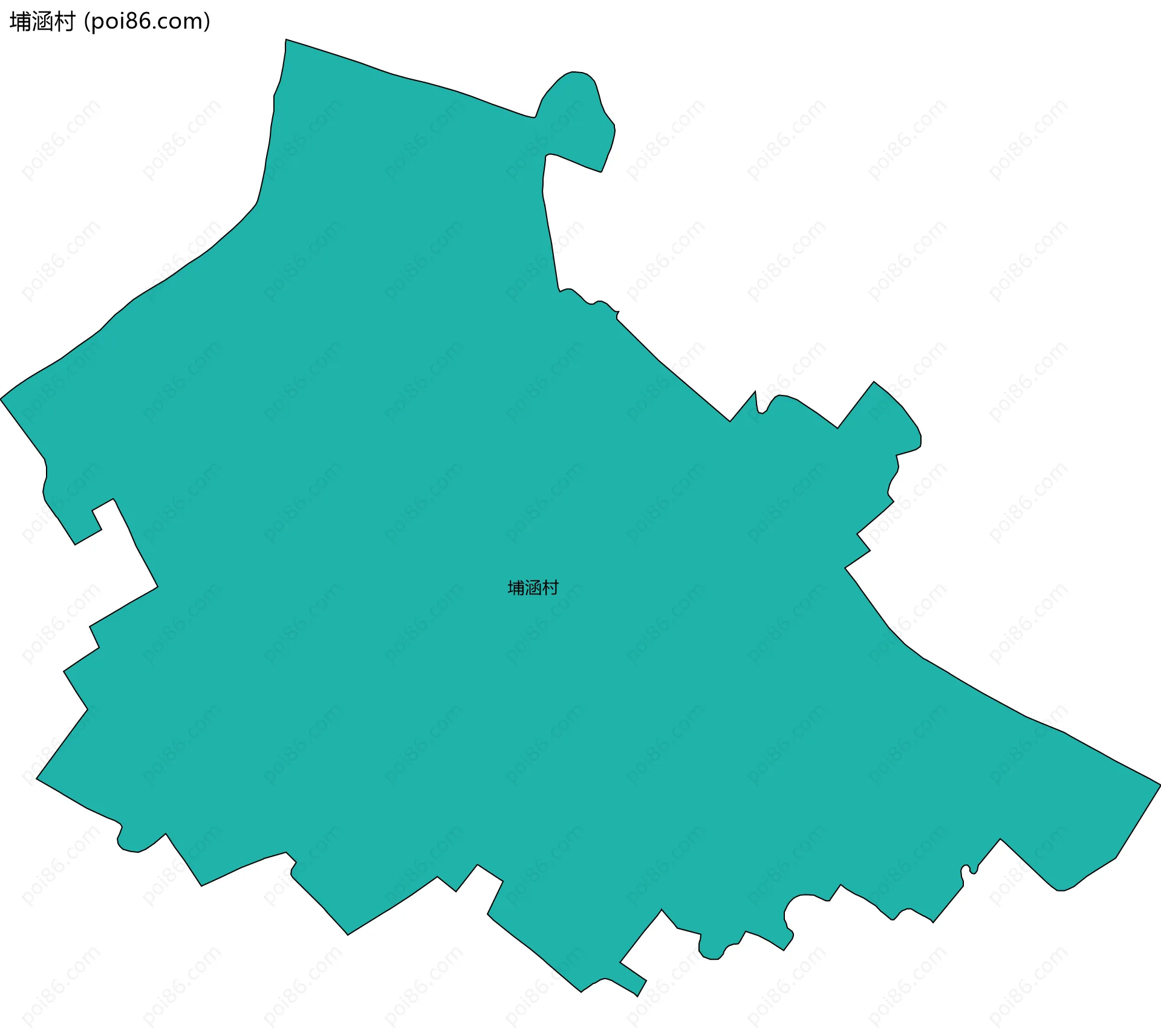 埔涵村边界地图