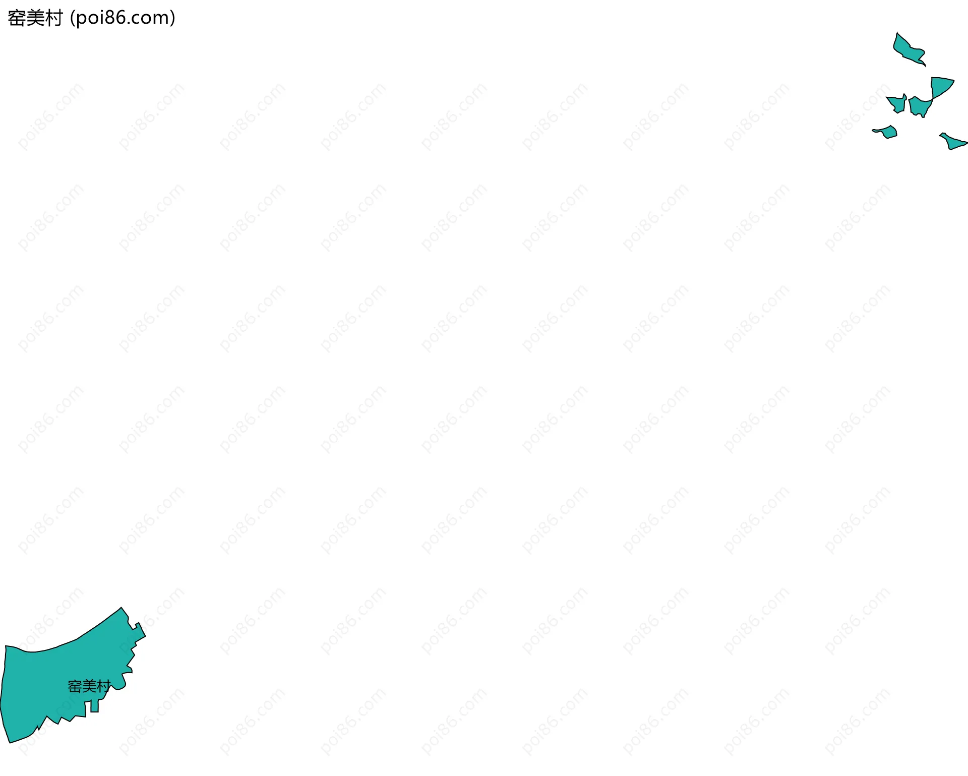 窑美村边界地图