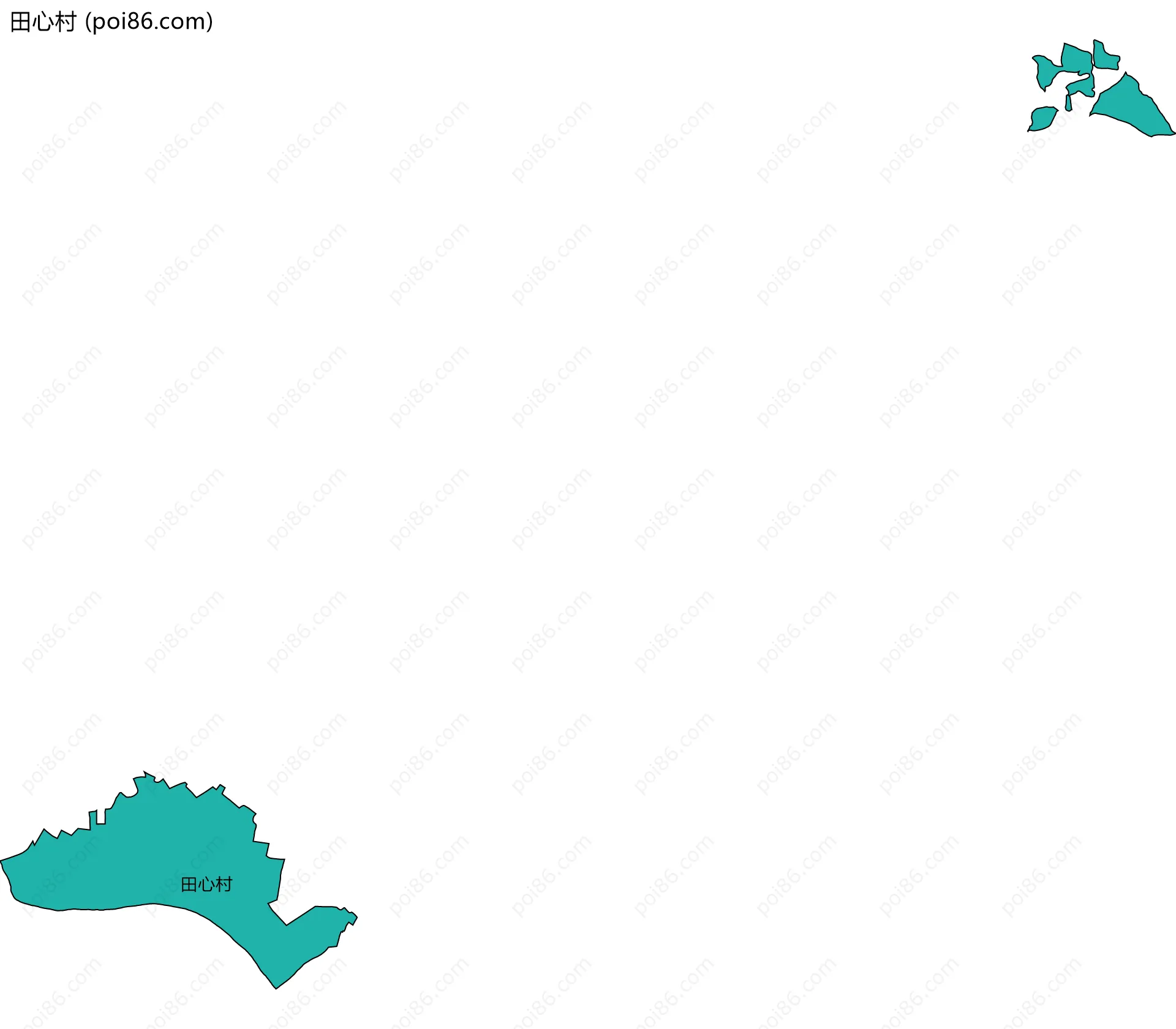 田心村边界地图