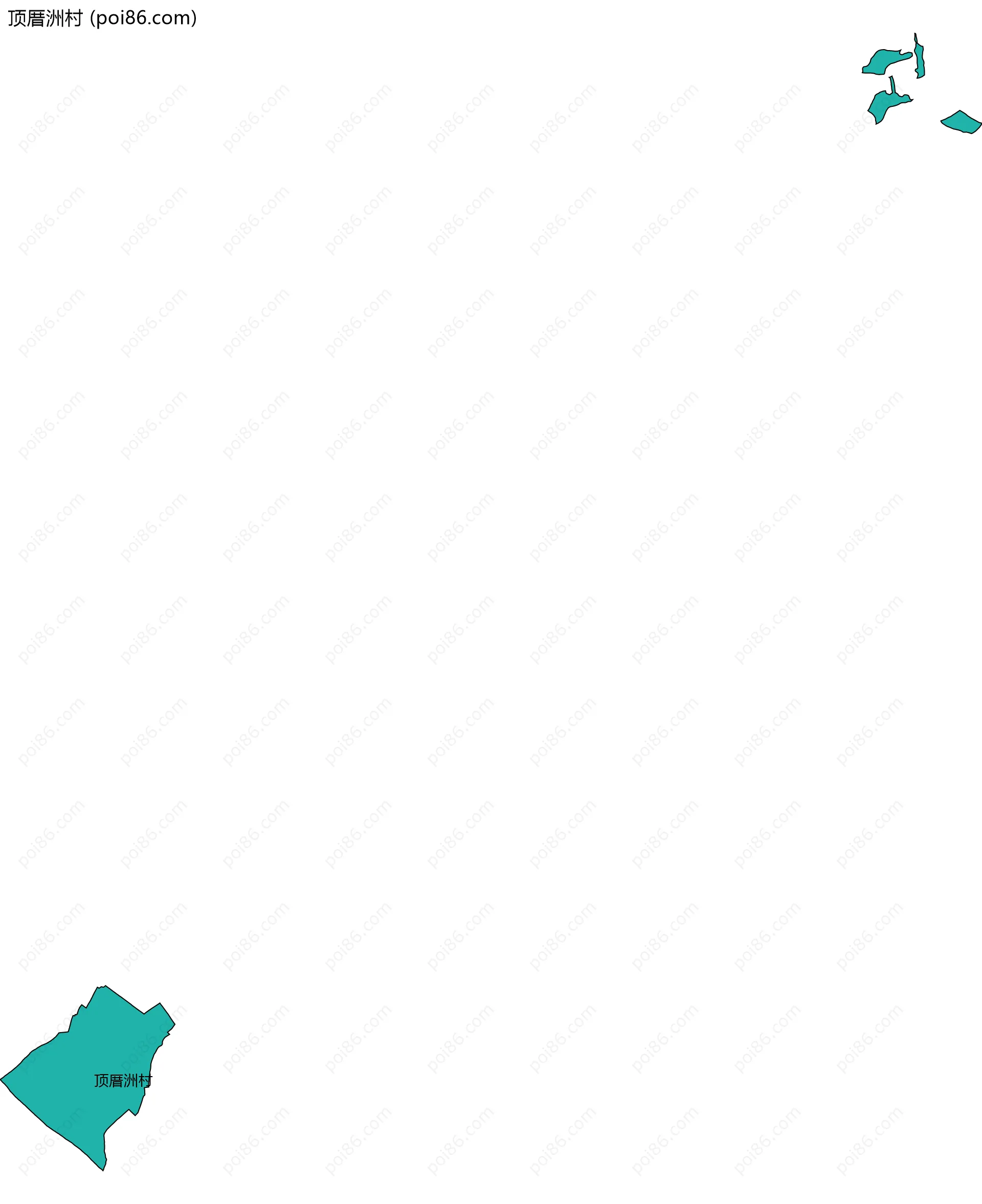 顶厝洲村边界地图