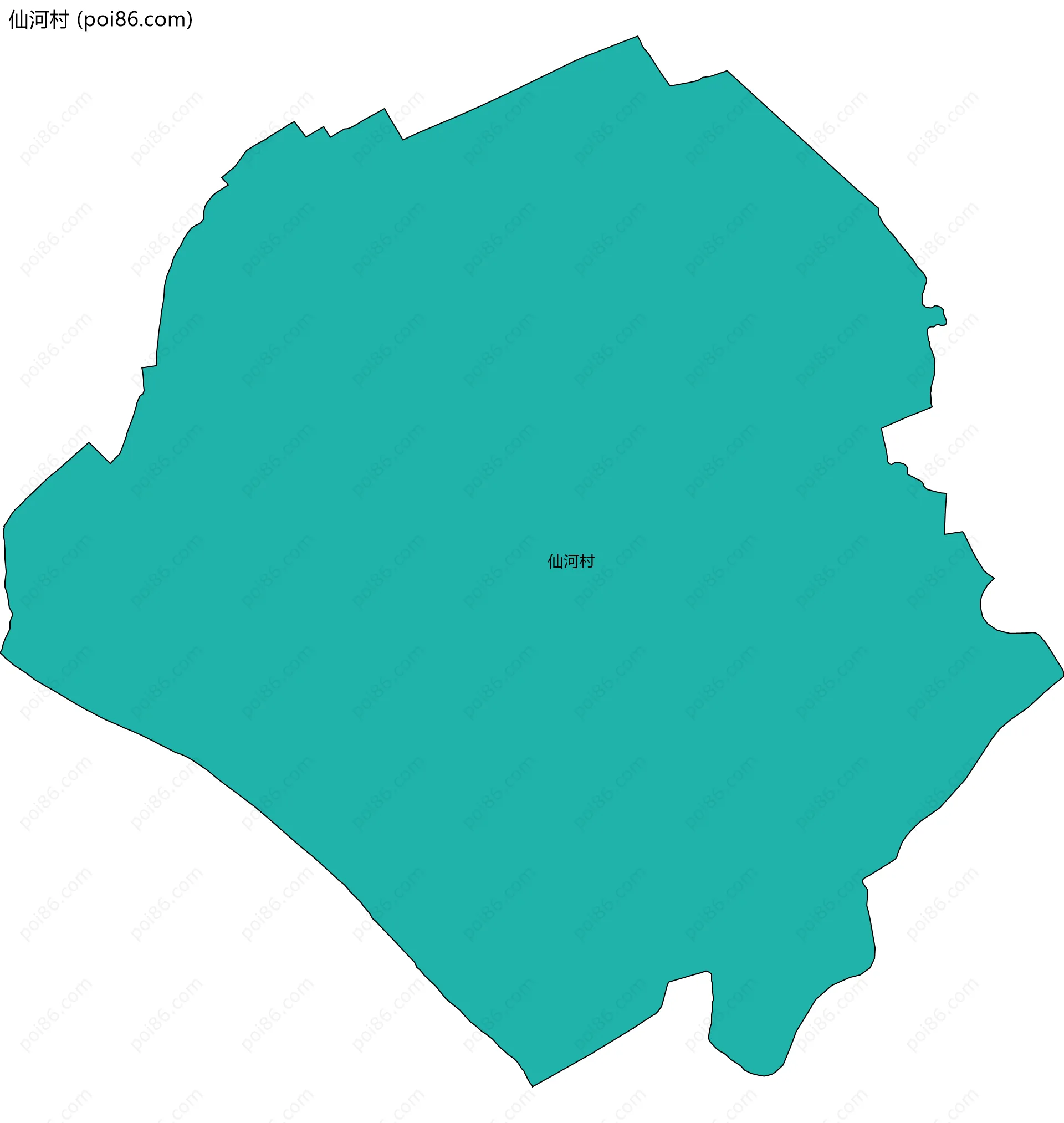 仙河村边界地图