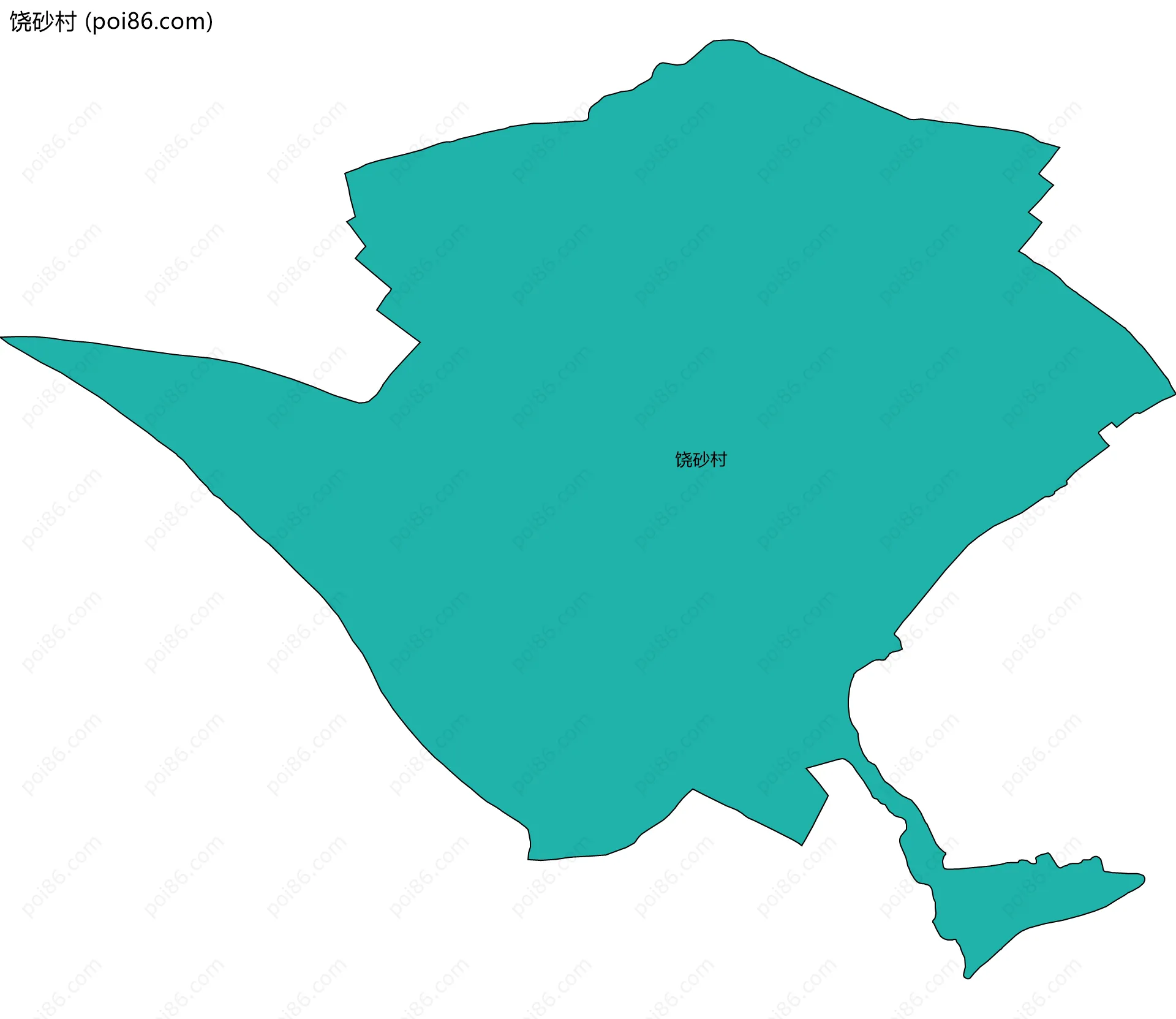 饶砂村边界地图