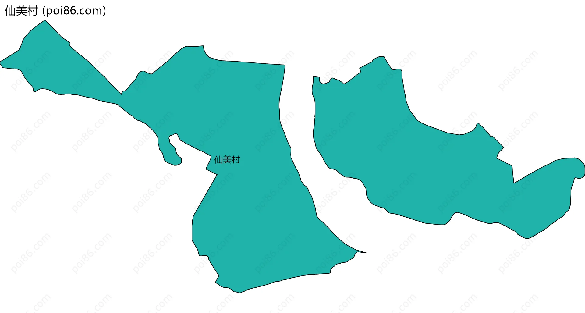 仙美村边界地图