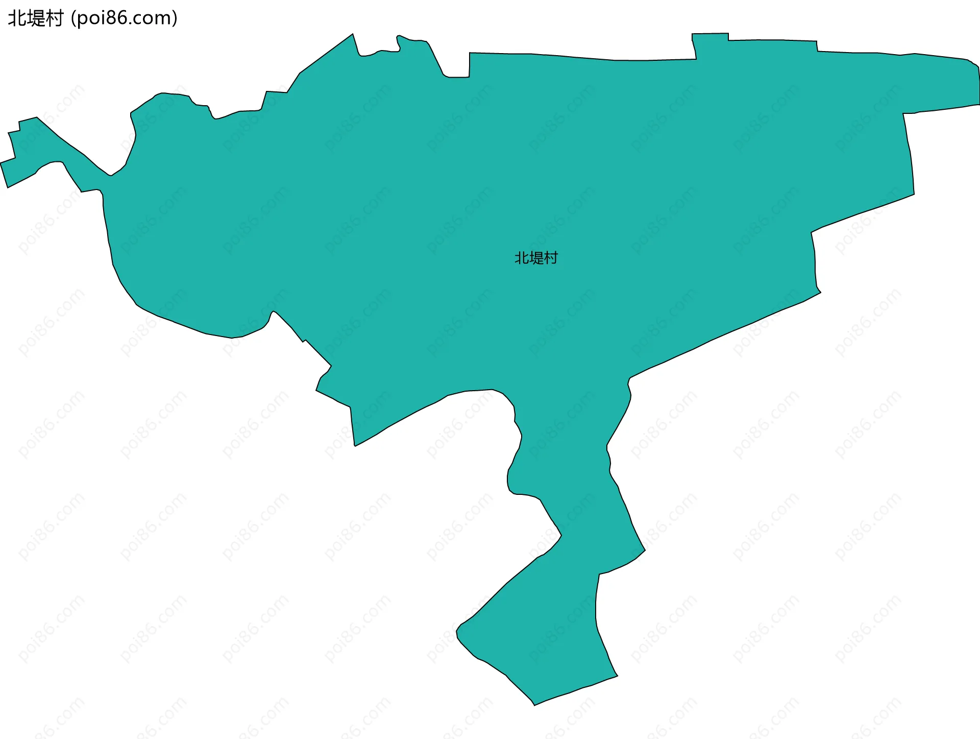 北堤村边界地图