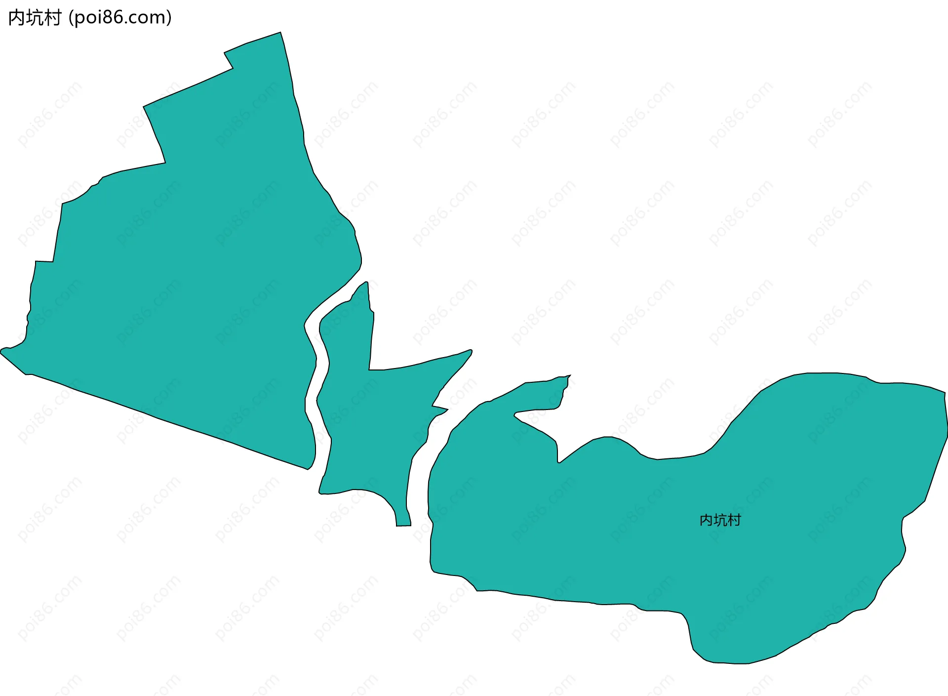 内坑村边界地图