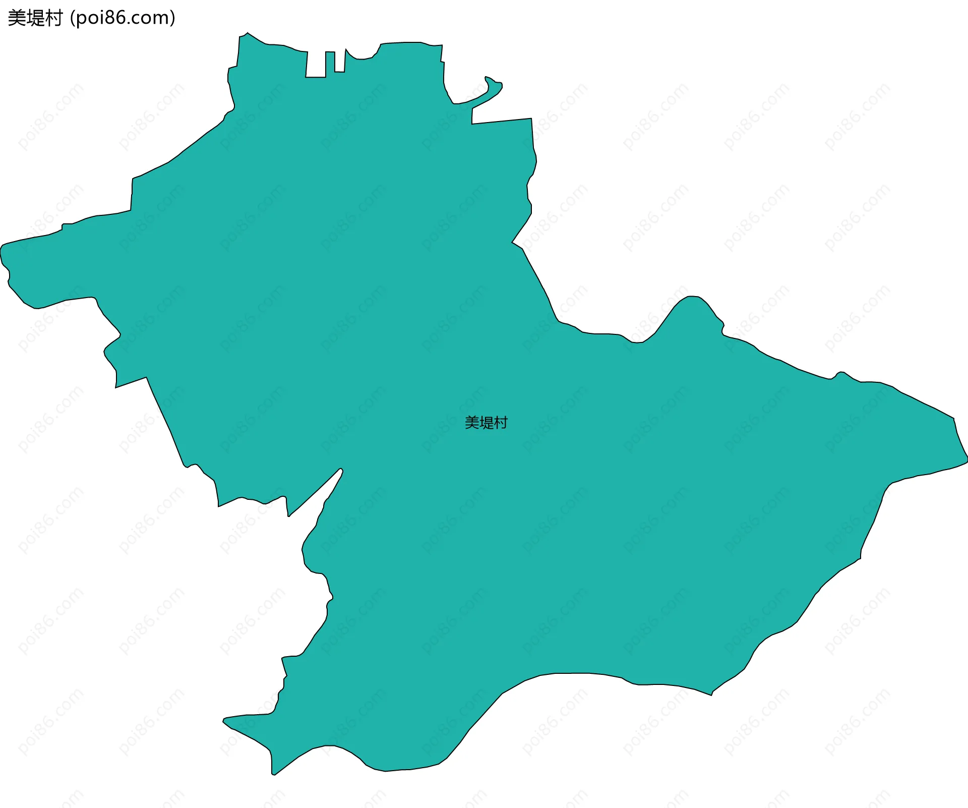 美堤村边界地图