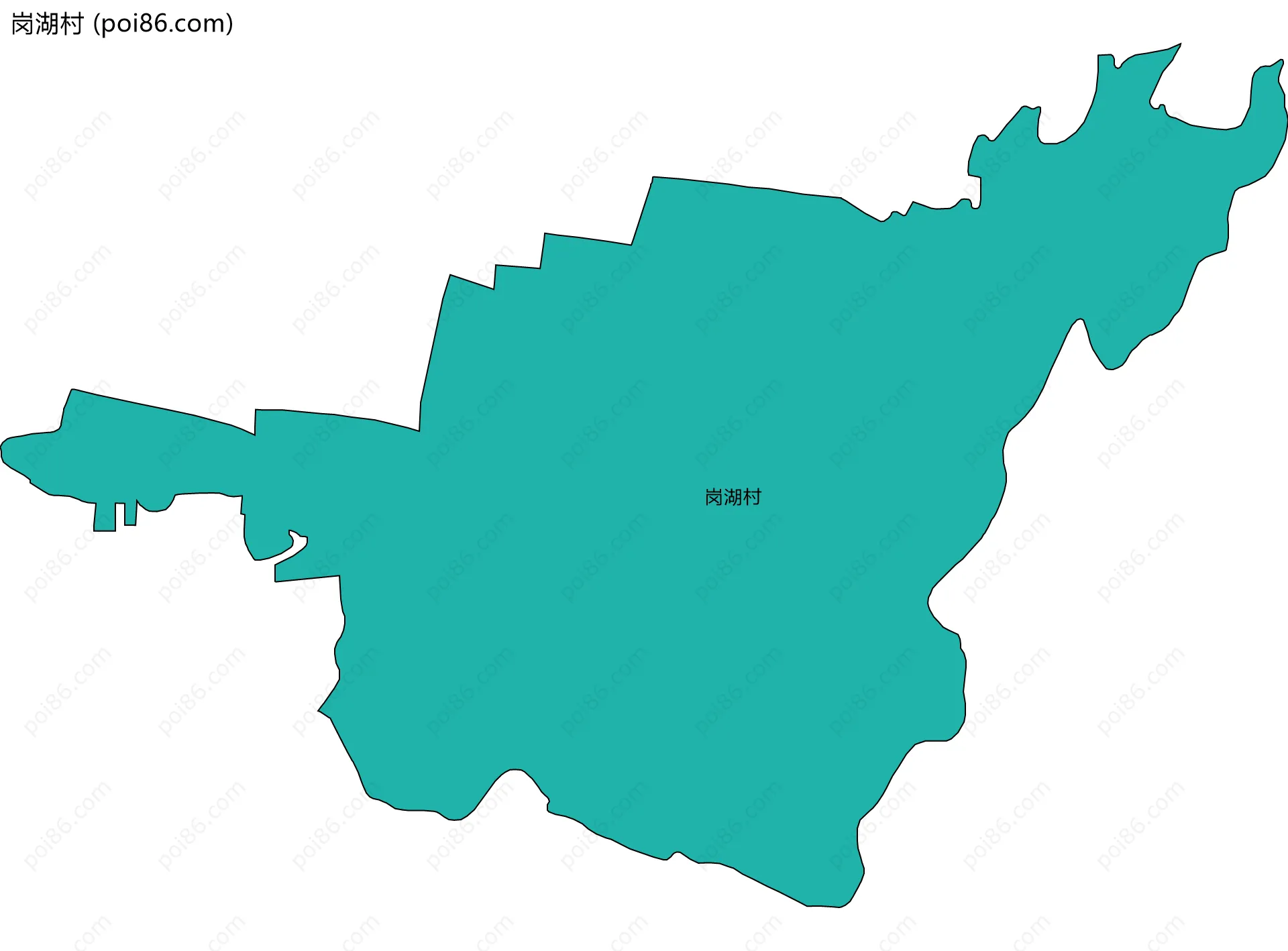 岗湖村边界地图