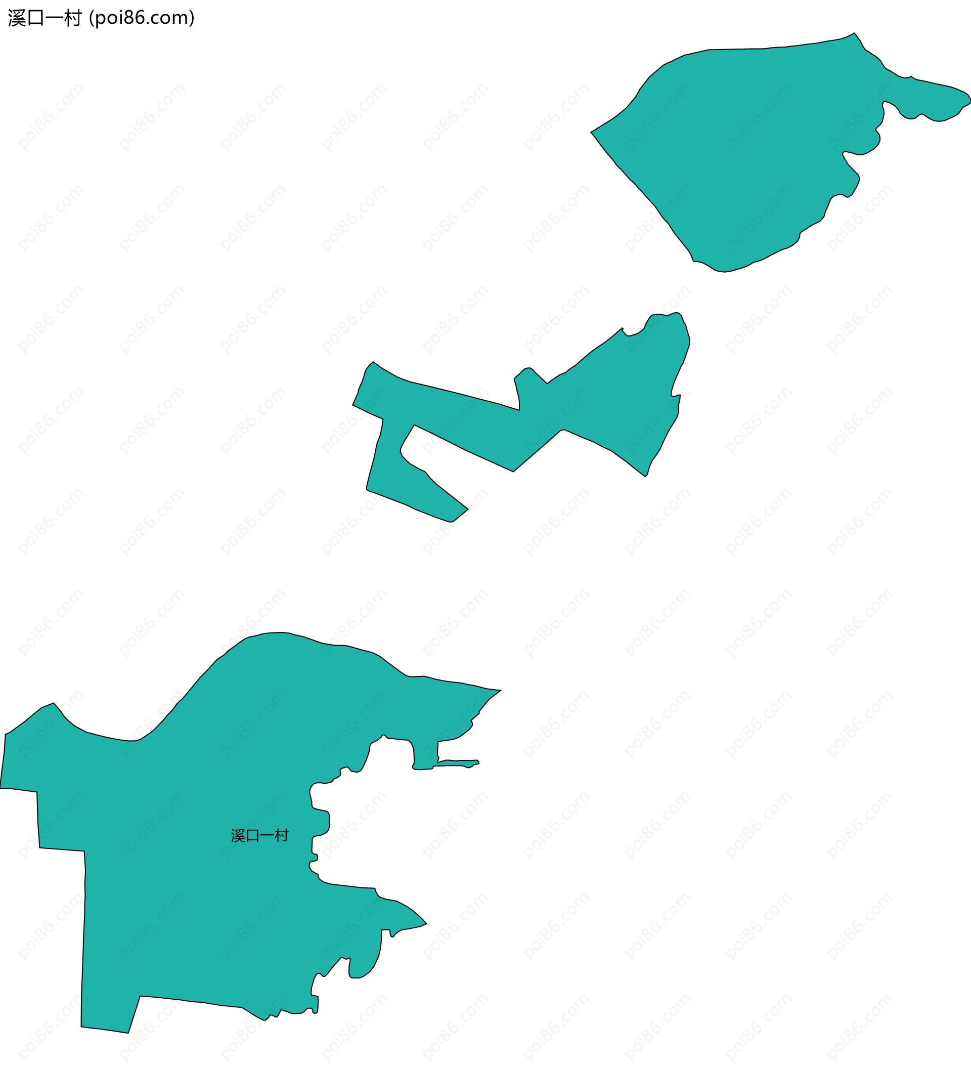 溪口一村边界地图