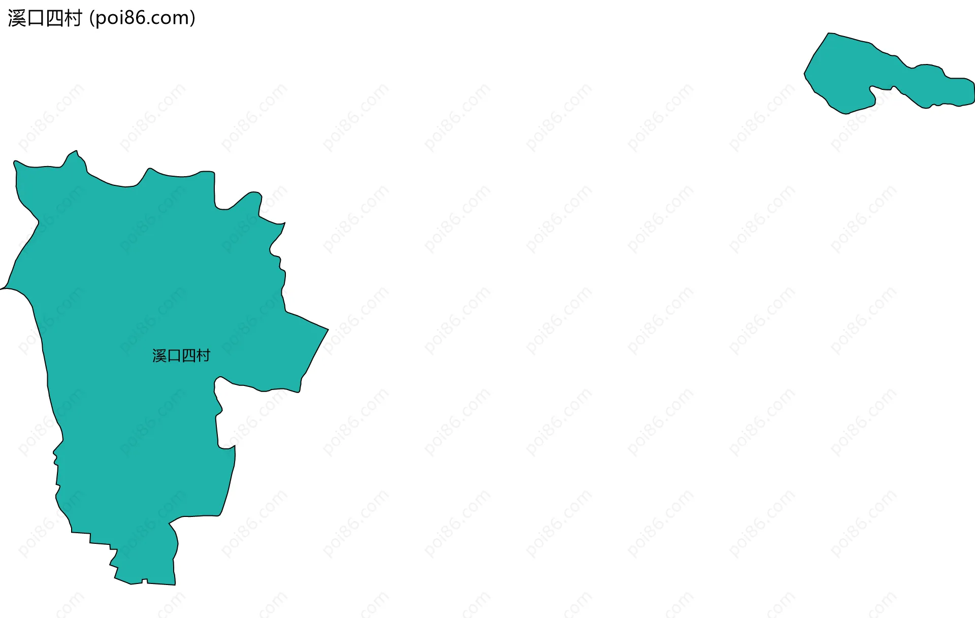 溪口四村边界地图