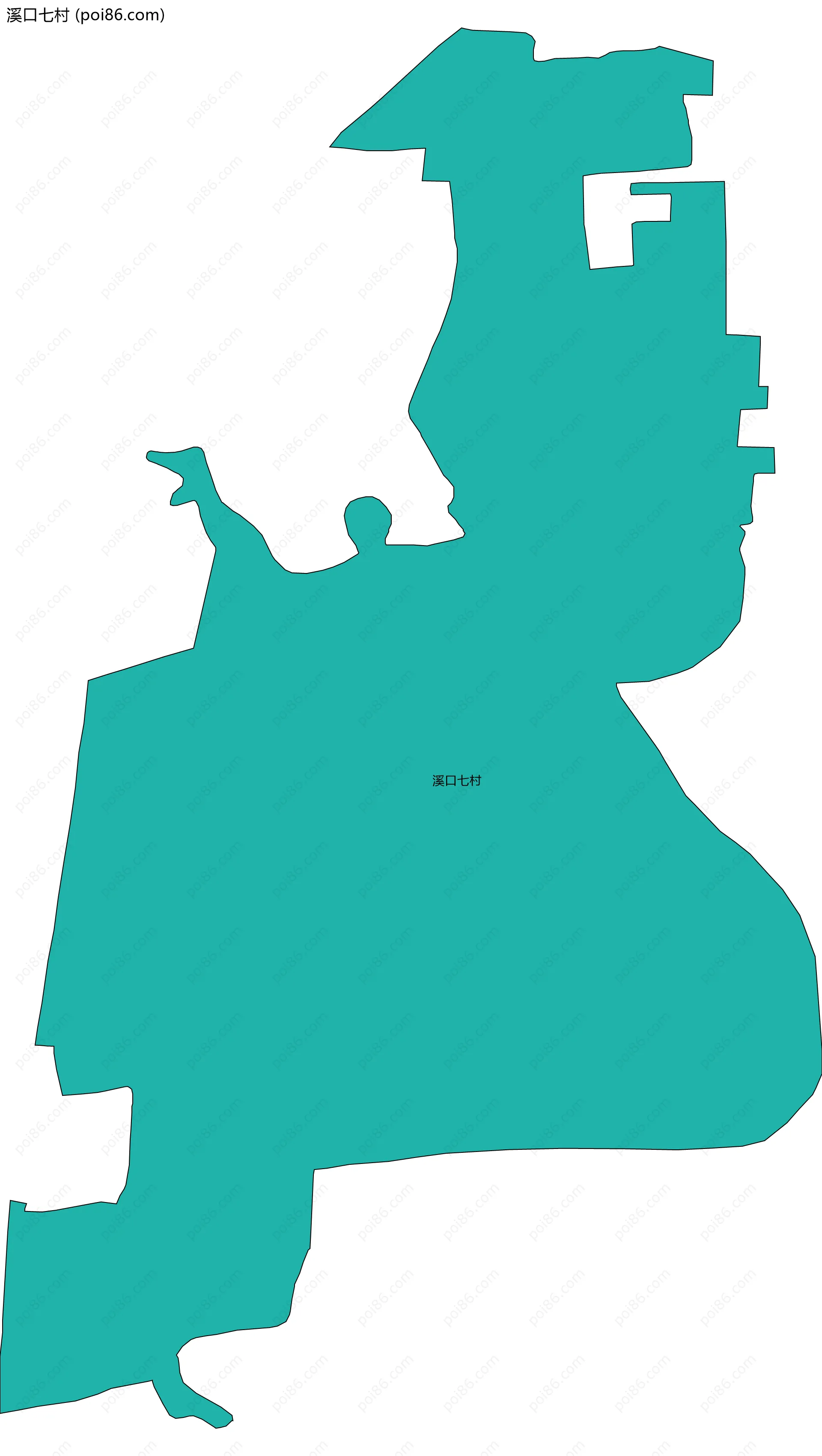 溪口七村边界地图