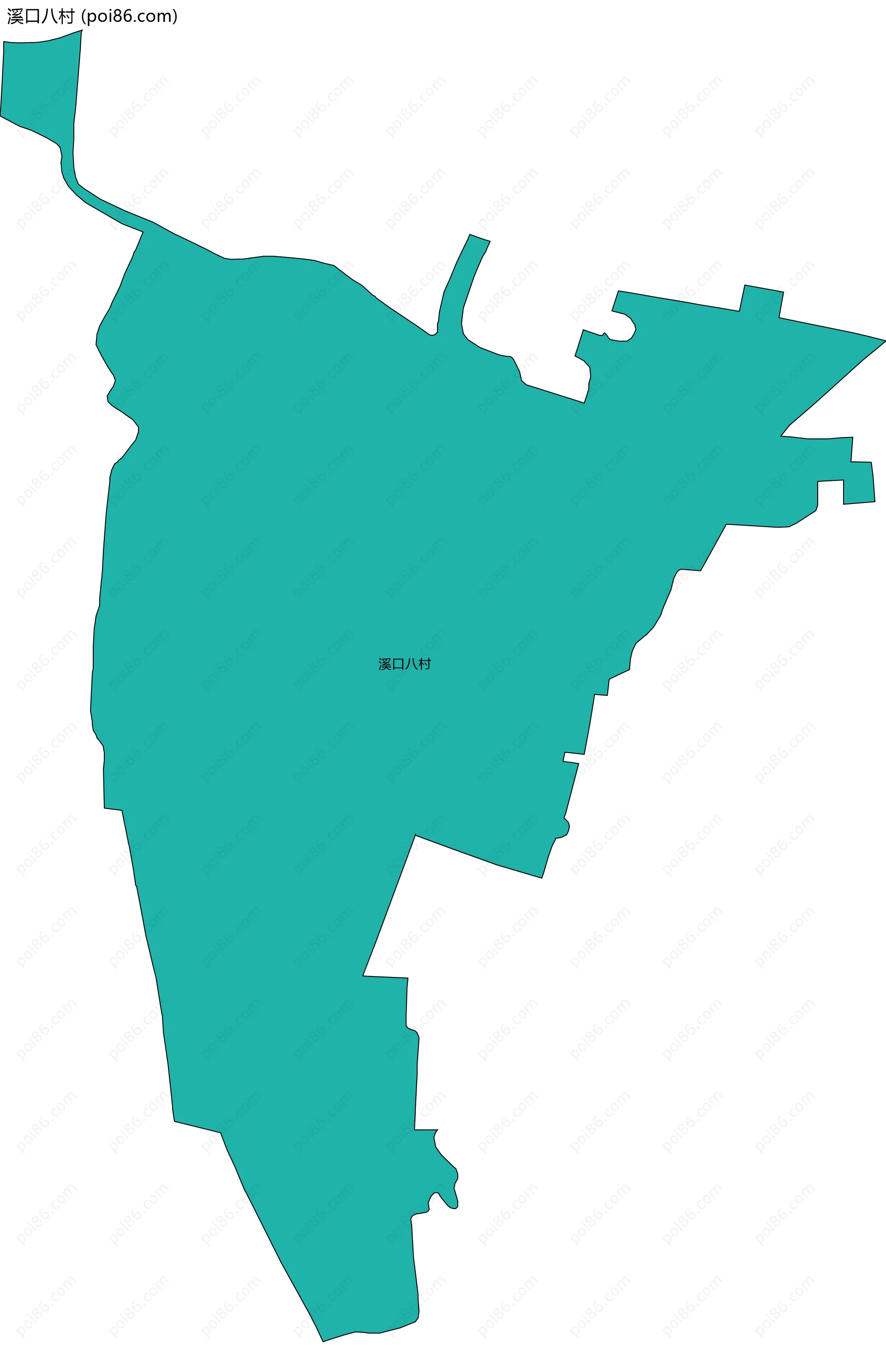 溪口八村边界地图