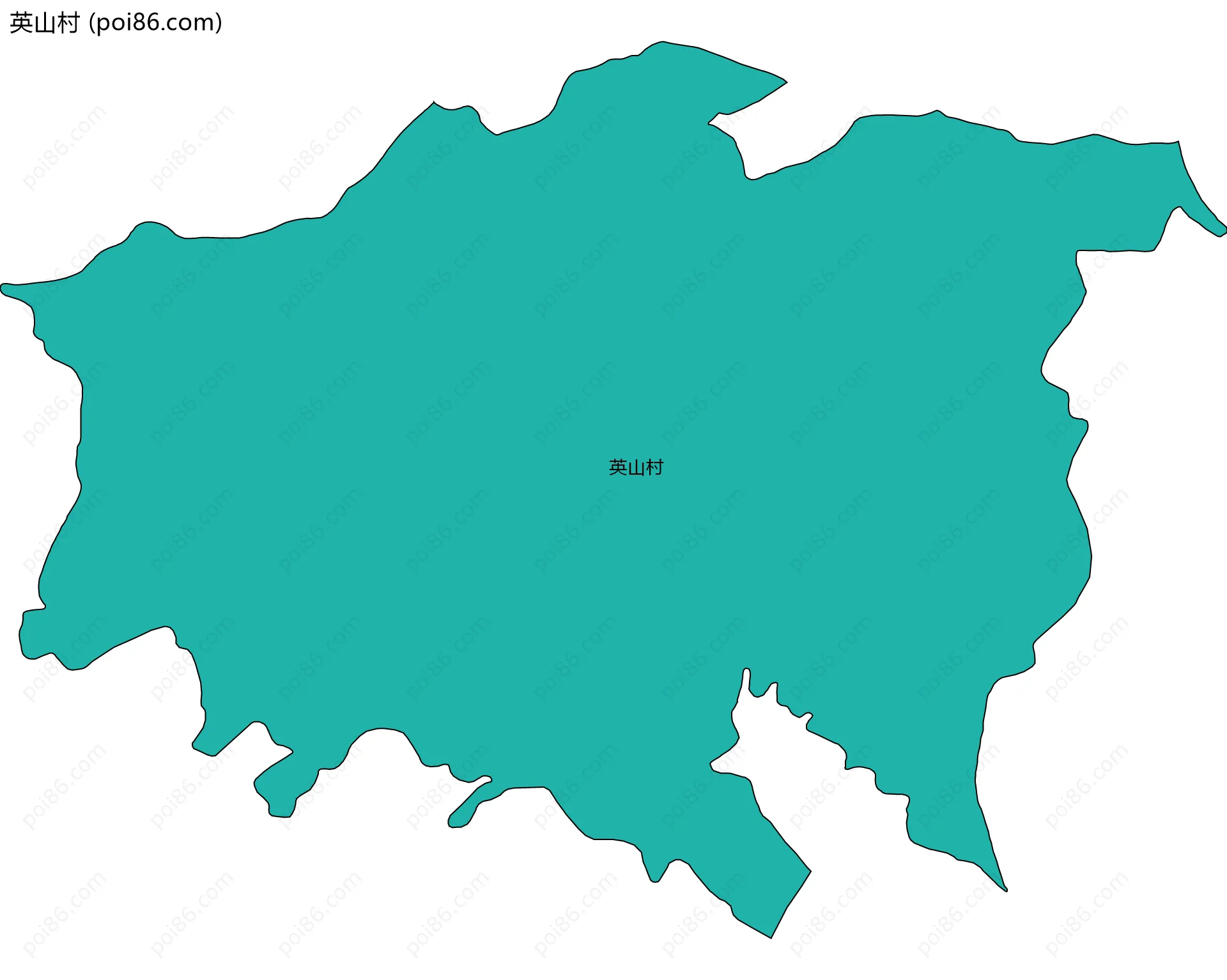 英山村边界地图