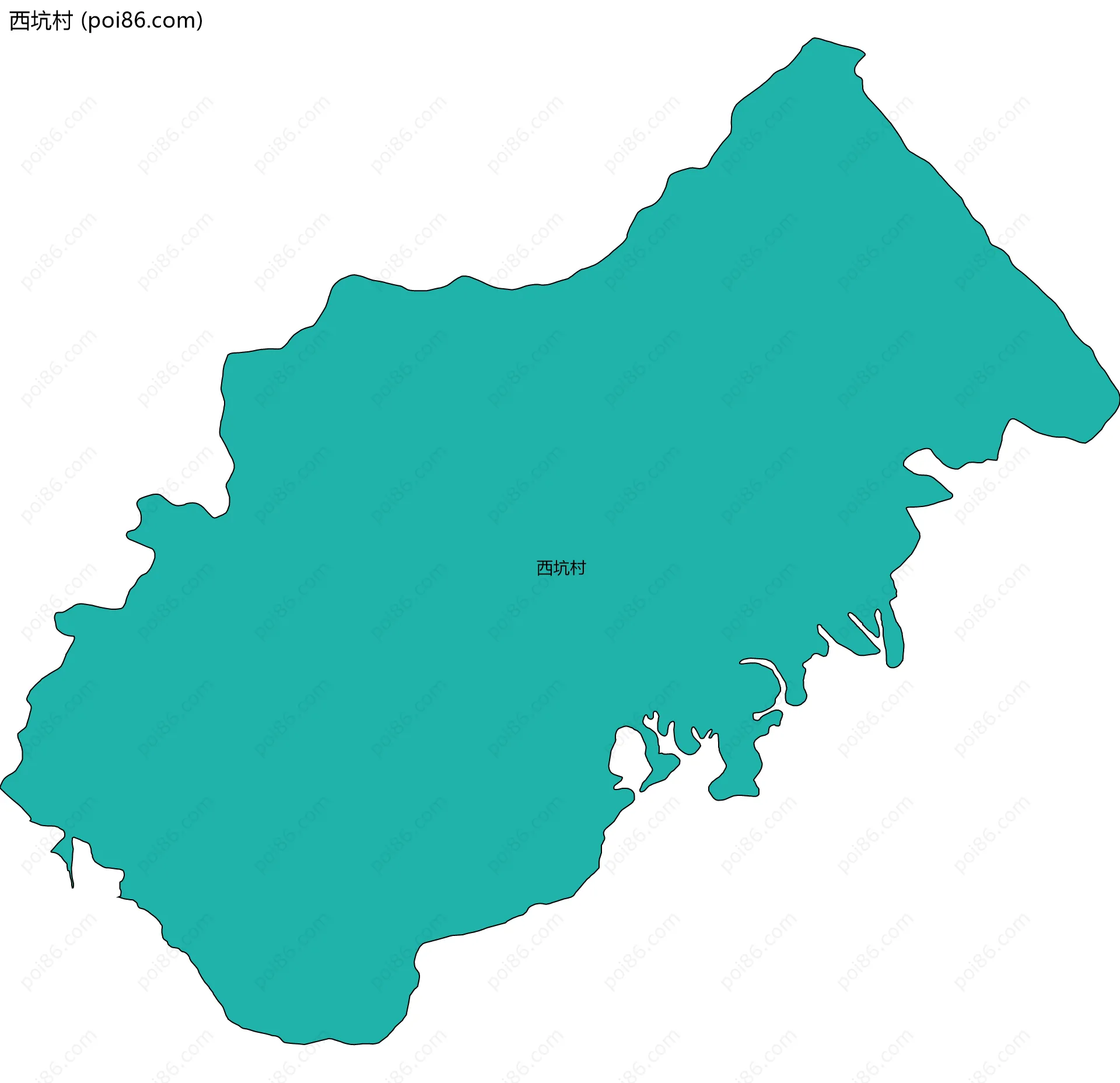 西坑村边界地图