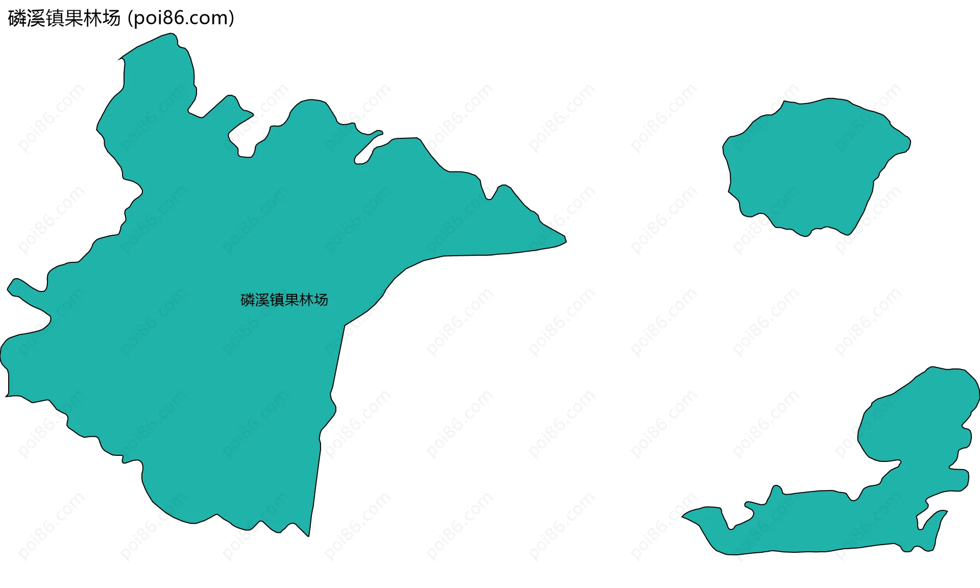 磷溪镇果林场边界地图