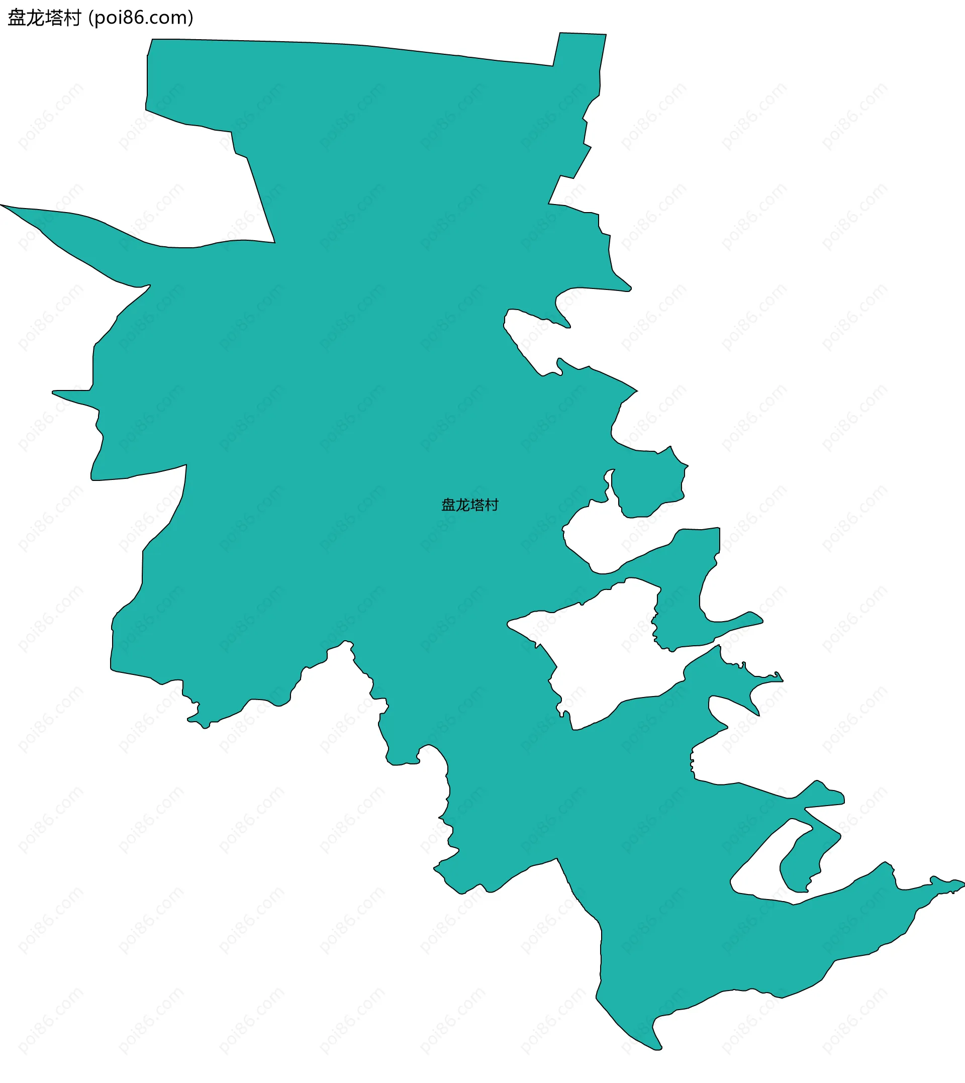 盘龙塔村边界地图