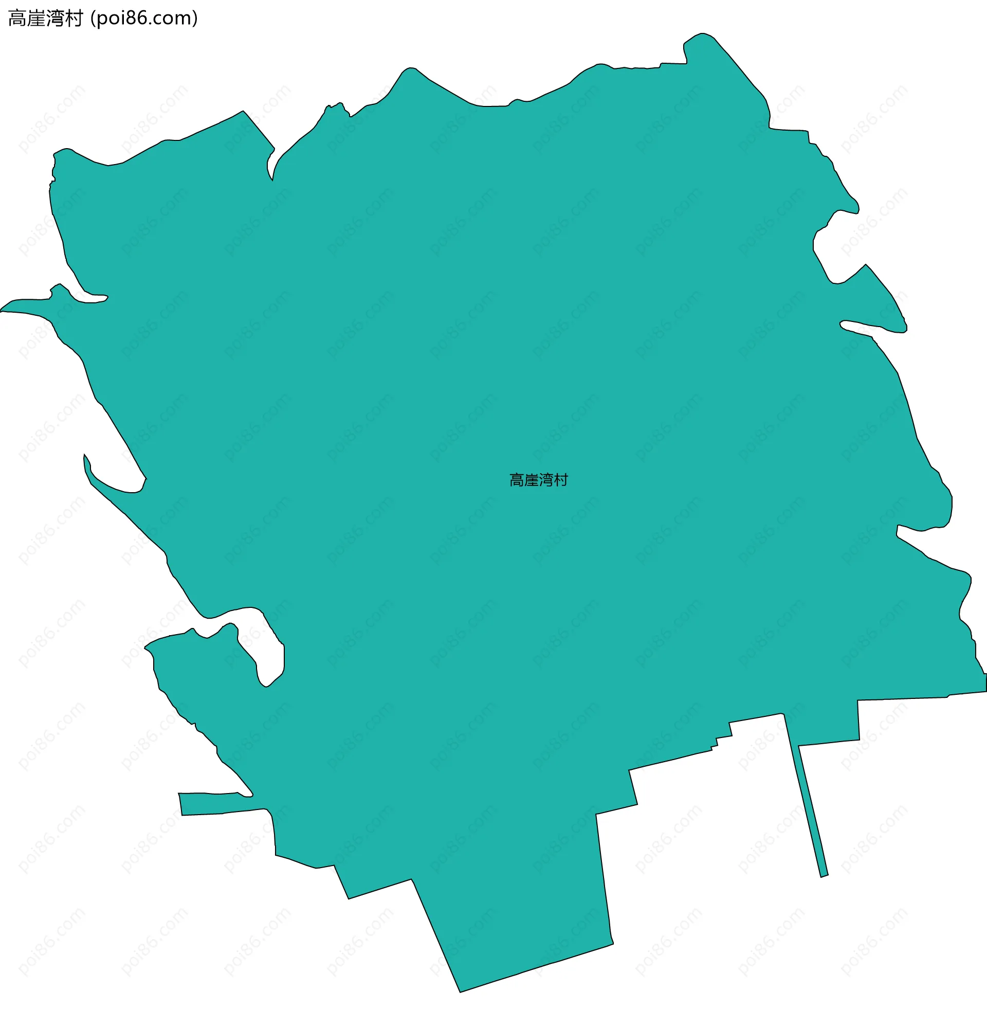 高崖湾村边界地图