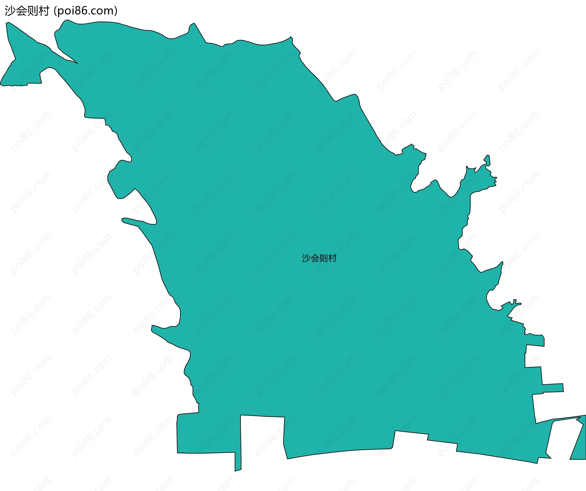 沙会则村边界地图