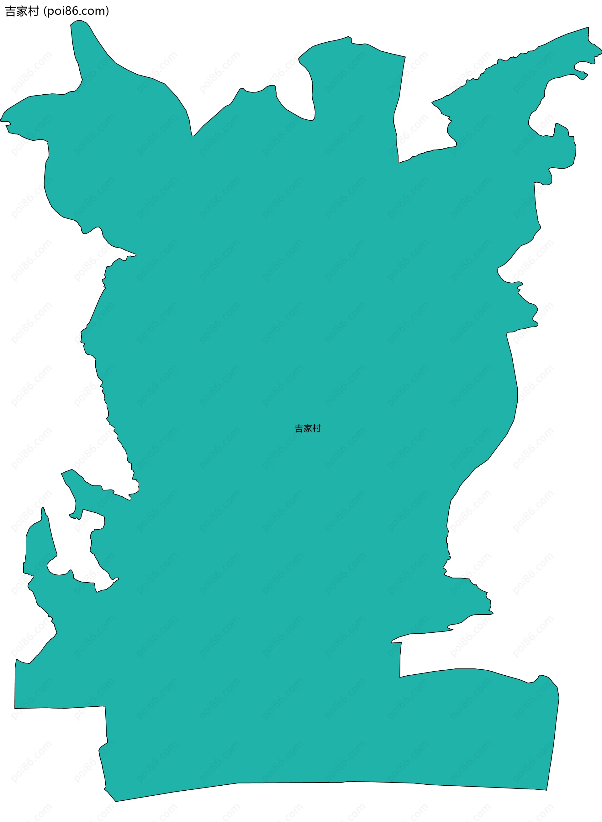 吉家村边界地图