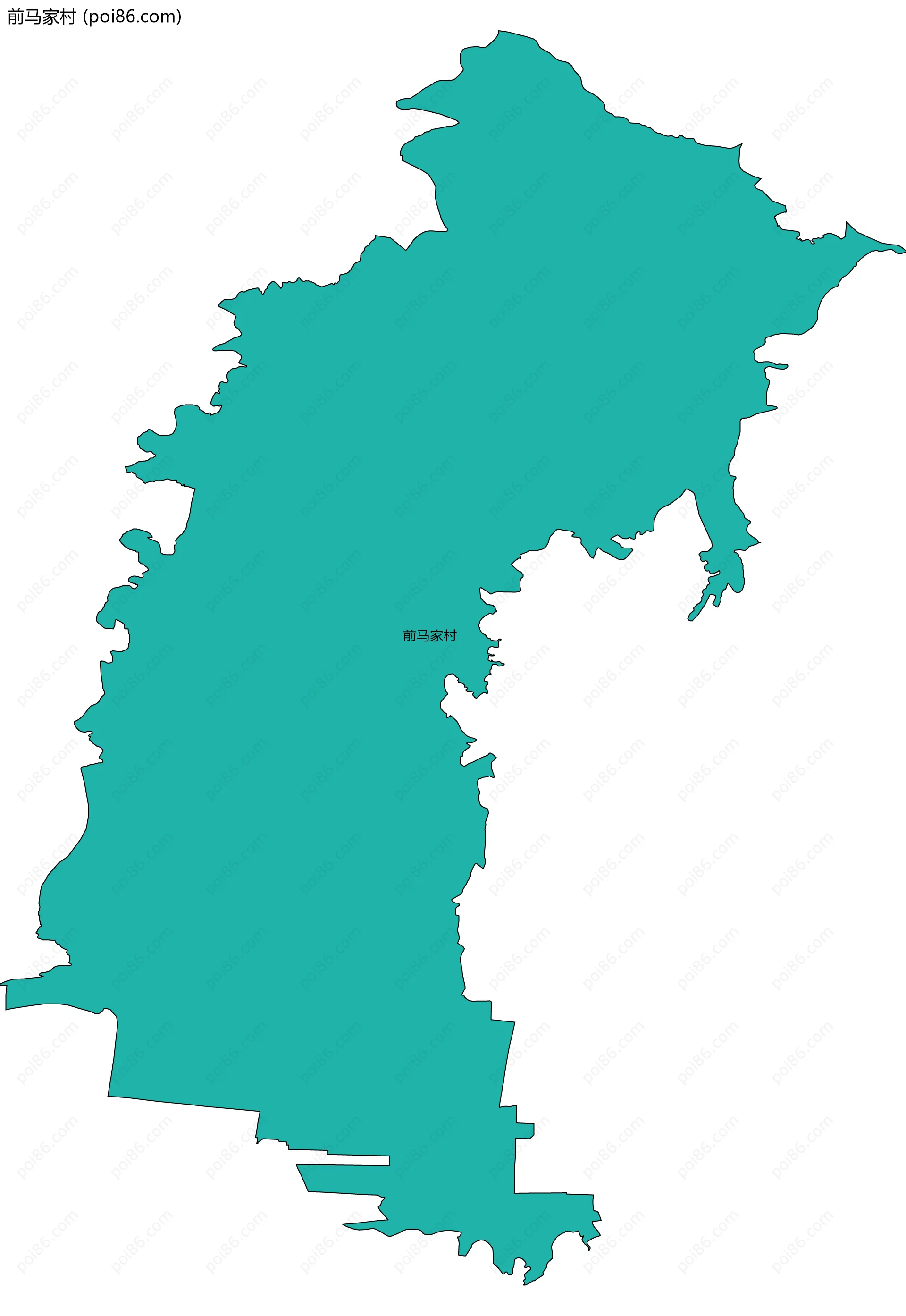 前马家村边界地图