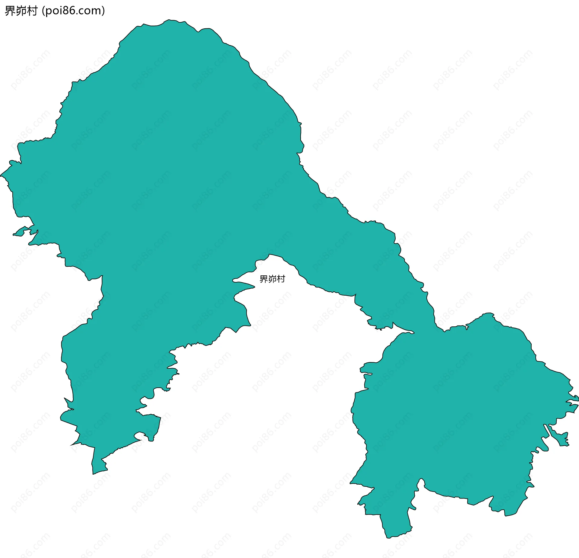 界峁村边界地图