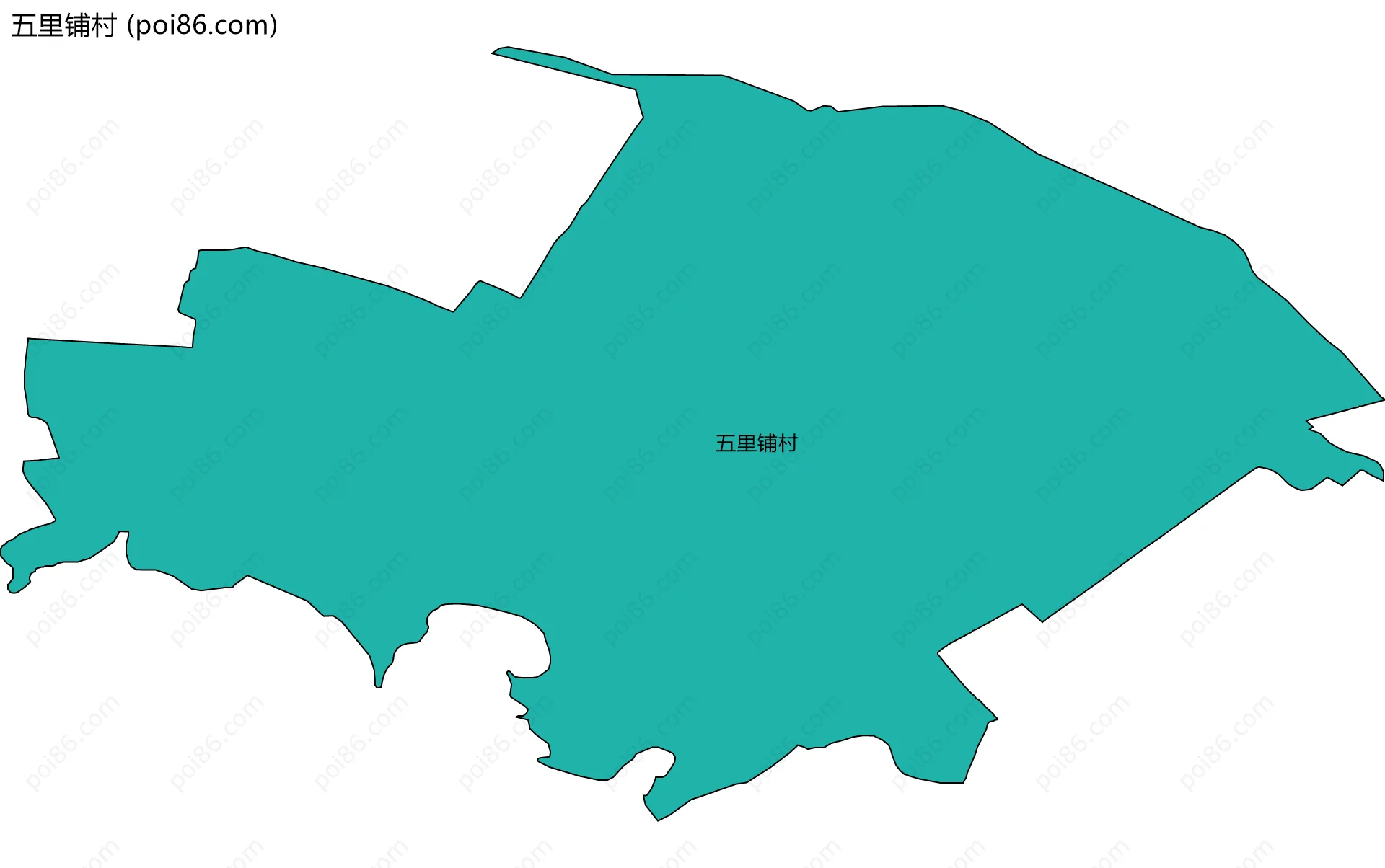 五里铺村边界地图