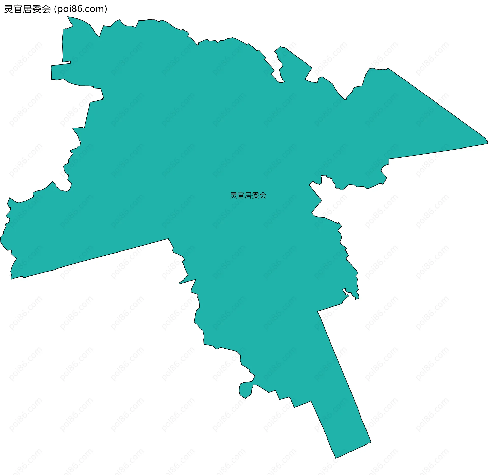 灵官居委会边界地图