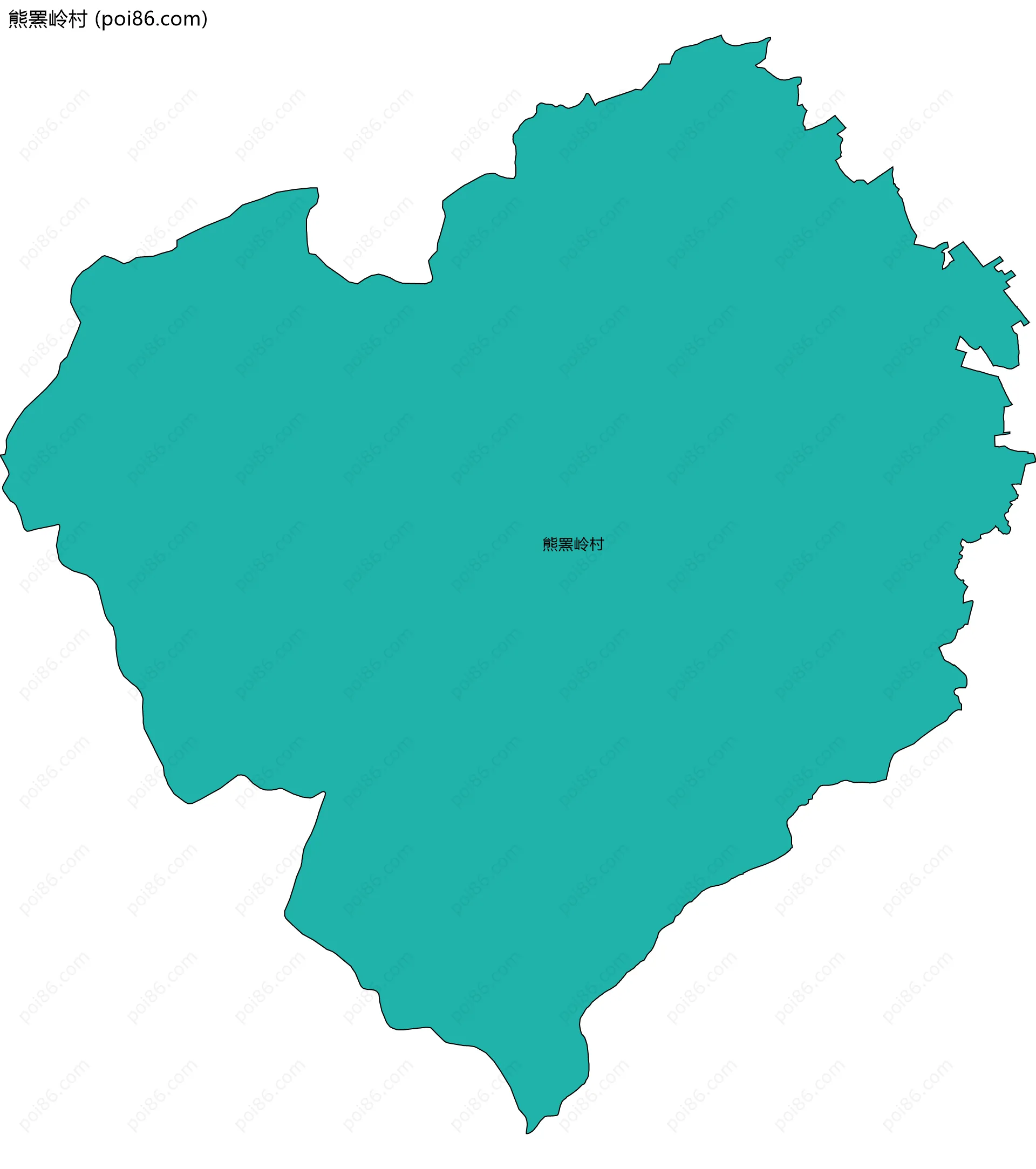 熊罴岭村边界地图