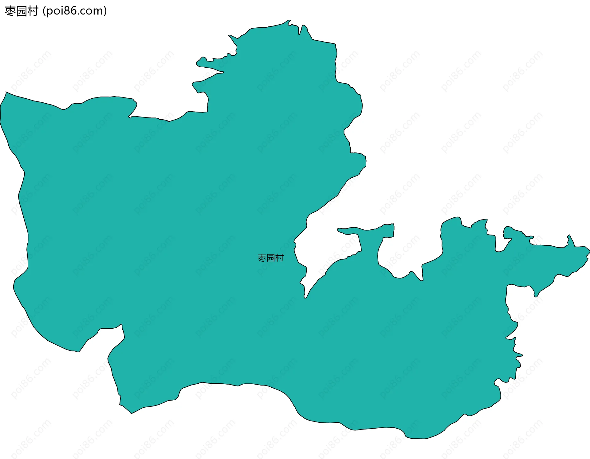 枣园村边界地图