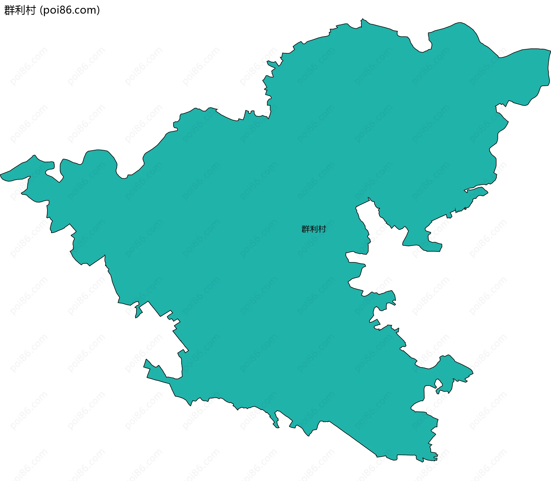 群利村边界地图