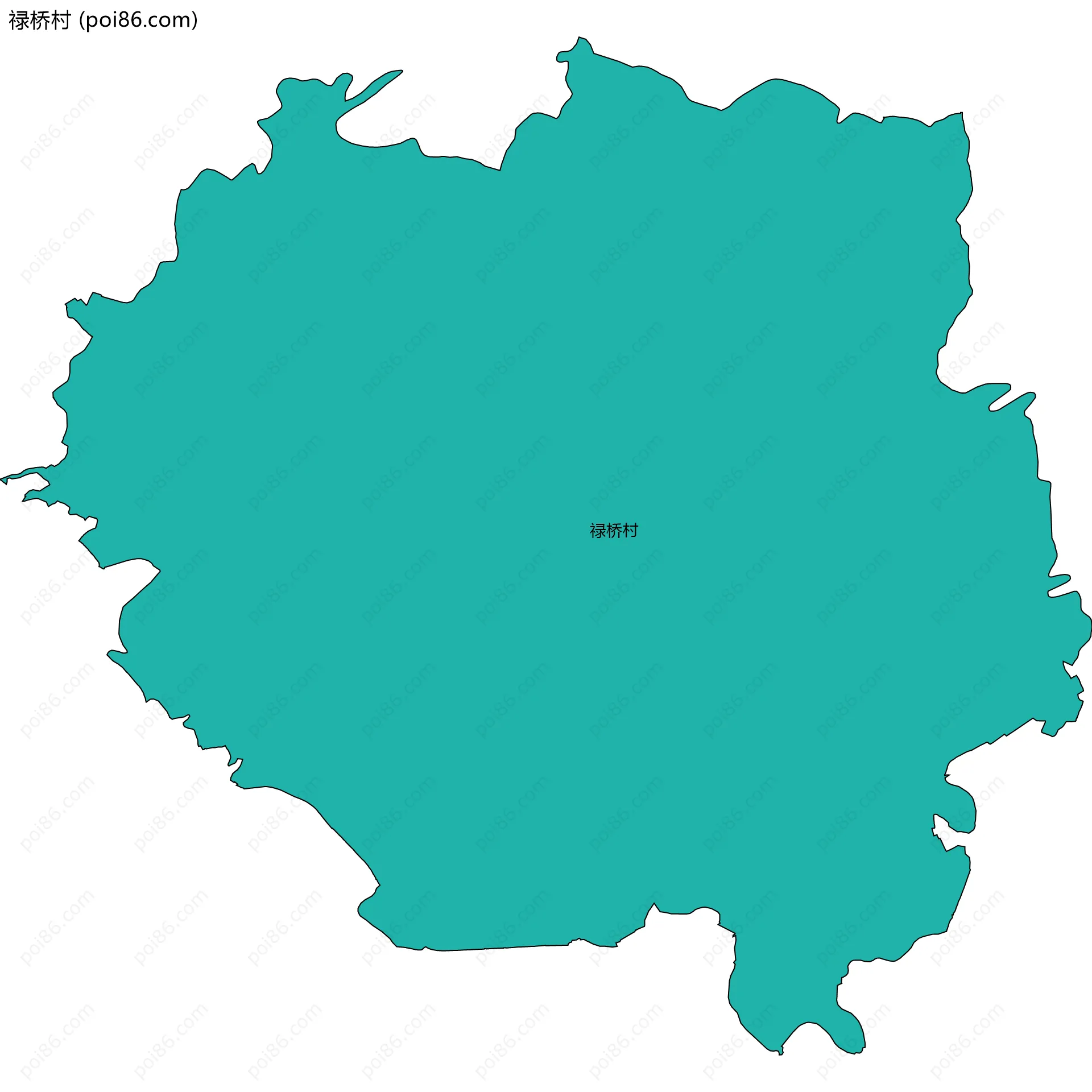 禄桥村边界地图