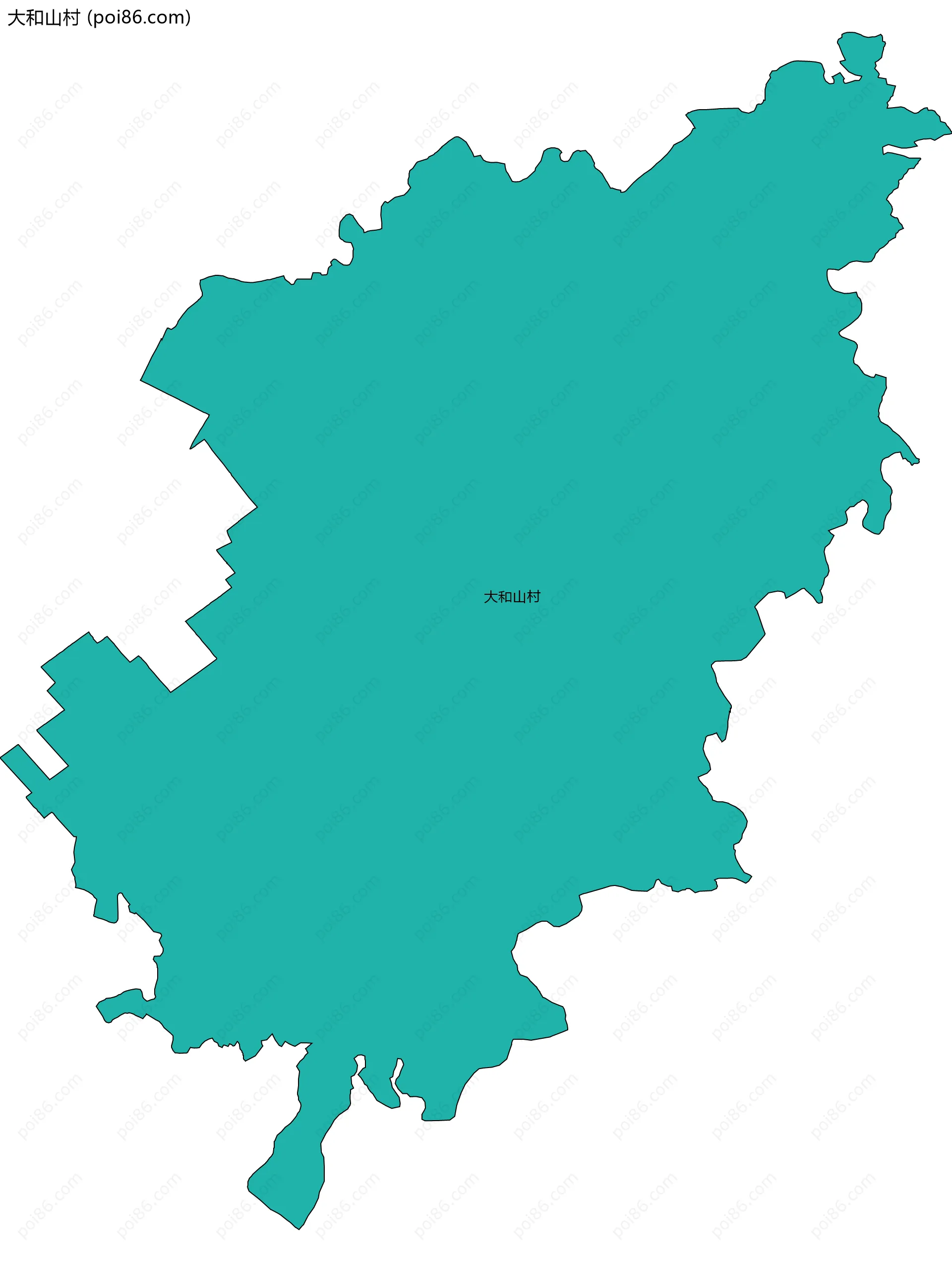 大和山村边界地图