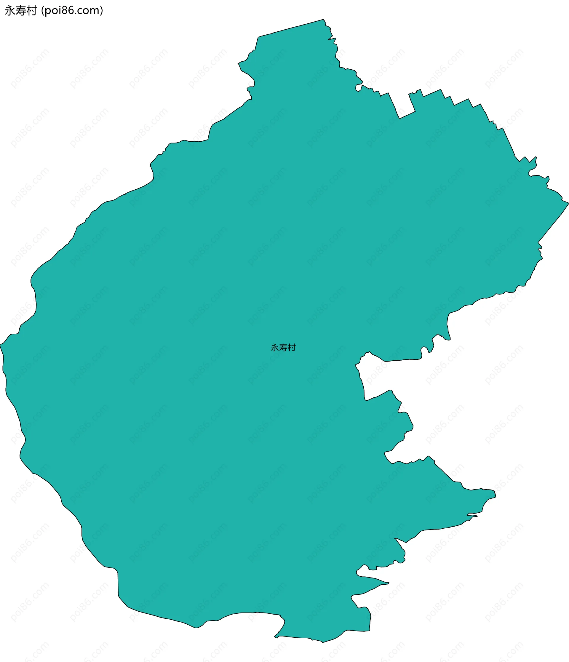 永寿村边界地图