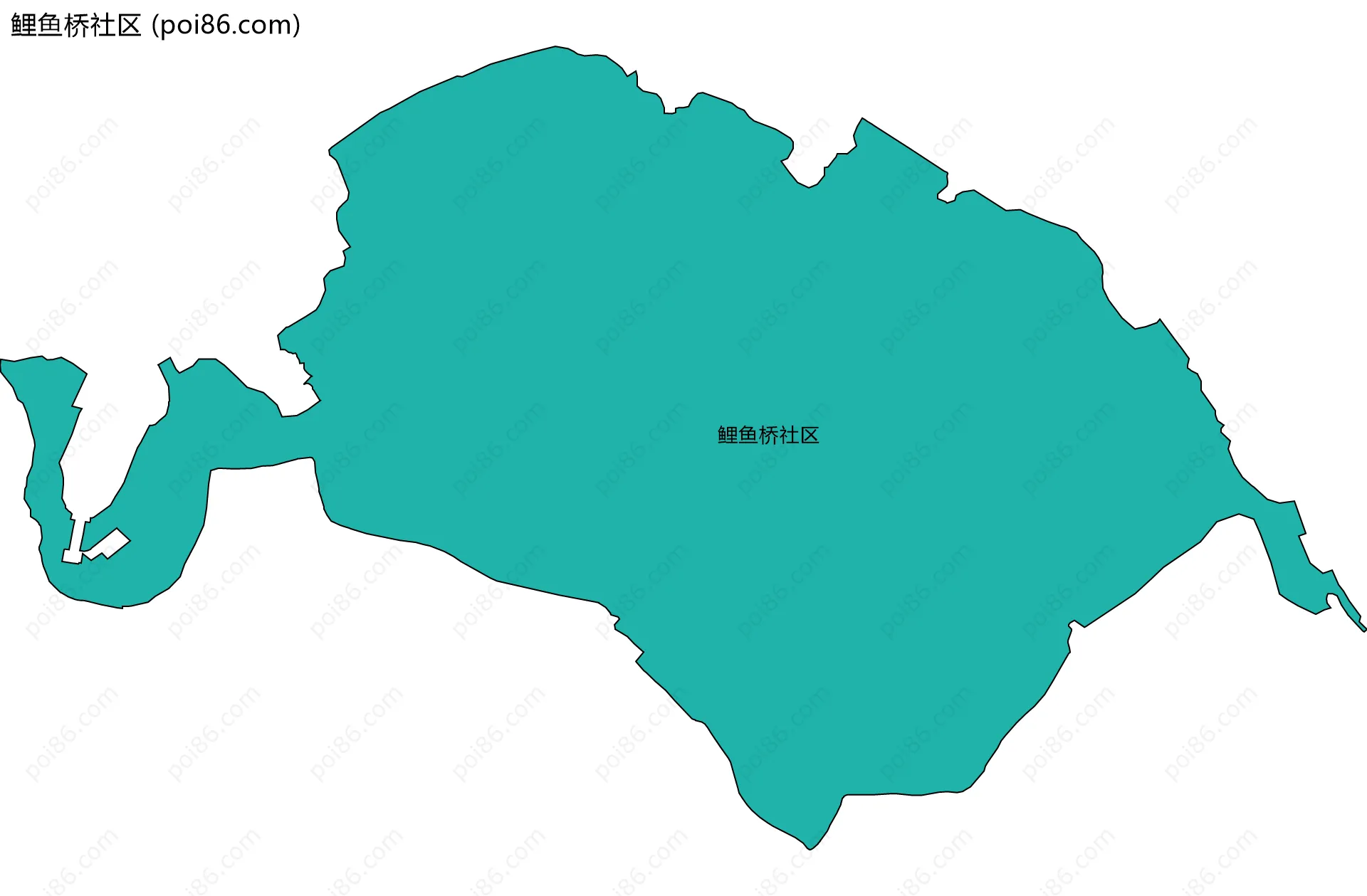 鲤鱼桥社区边界地图