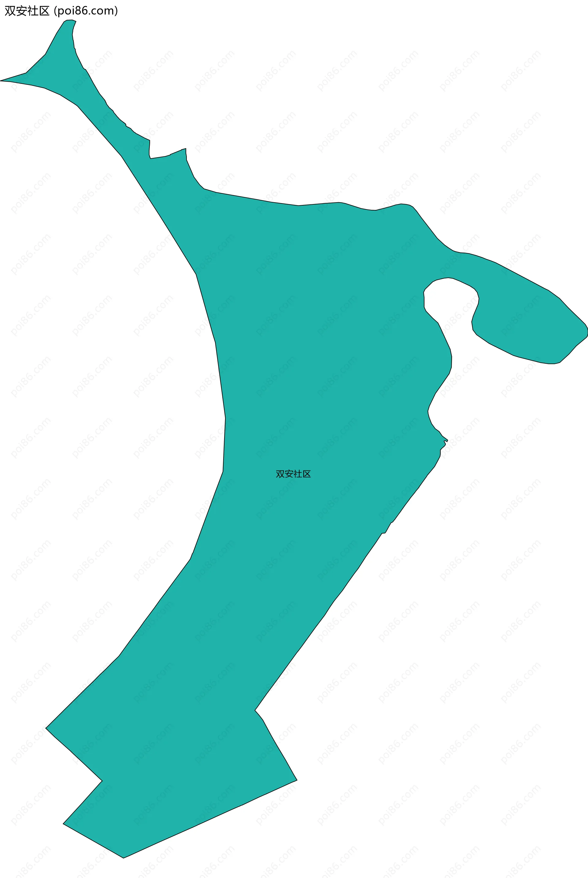 双安社区边界地图