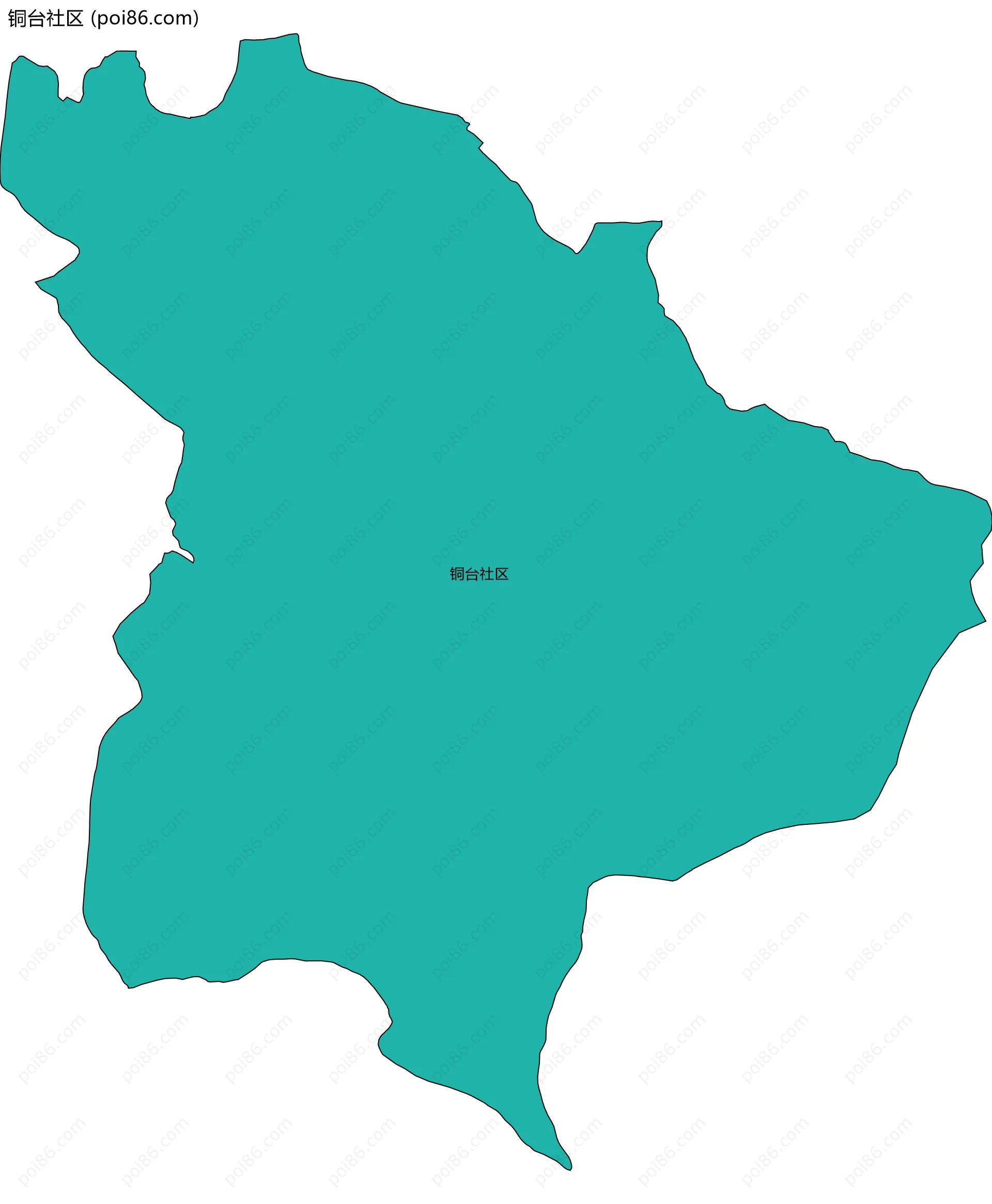 铜台社区边界地图