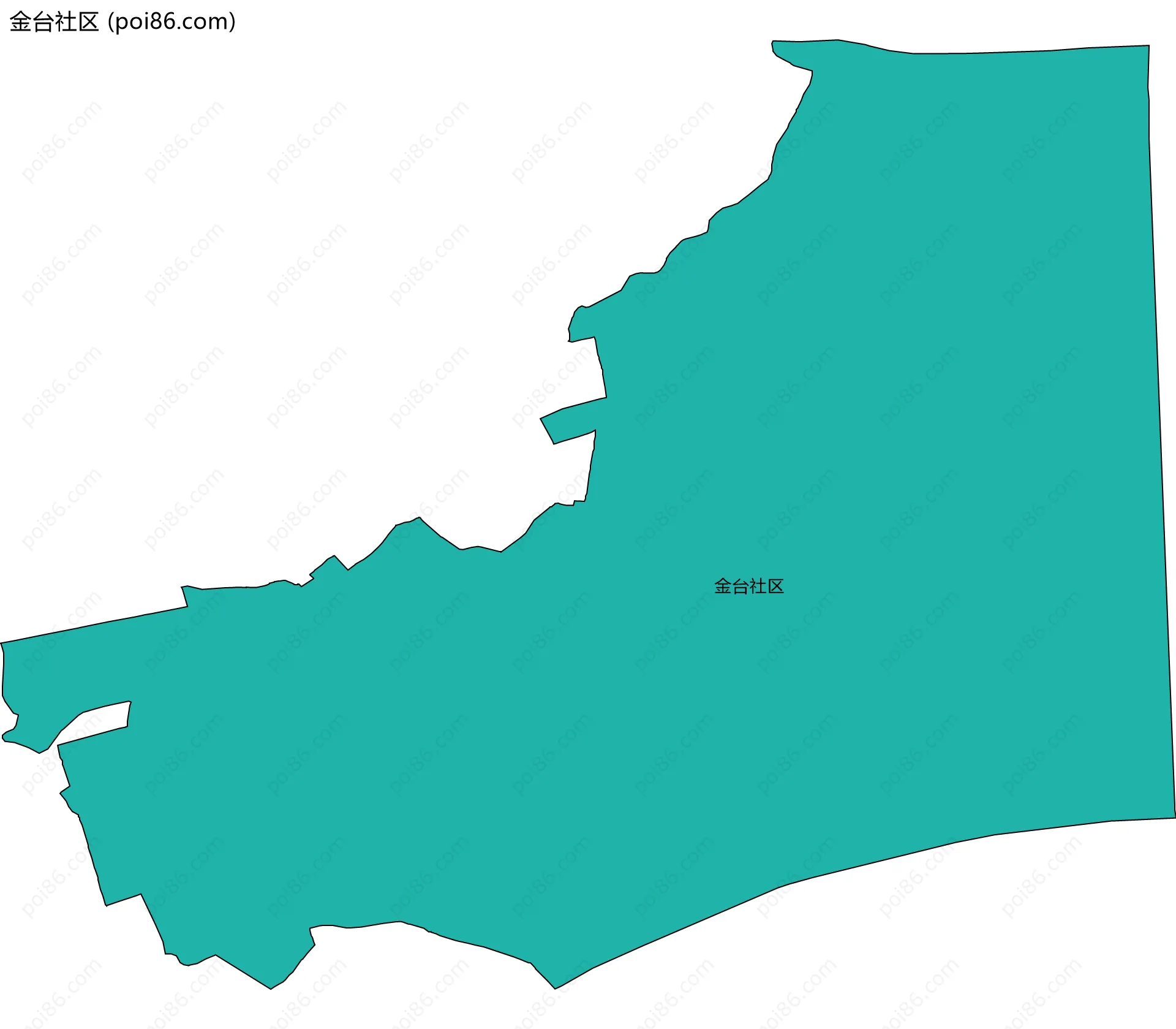 金台社区边界地图