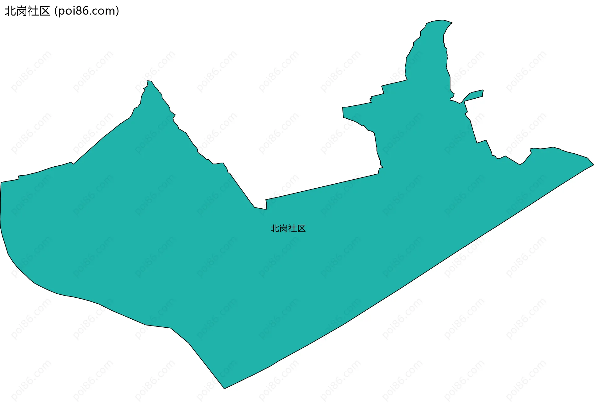 北岗社区边界地图