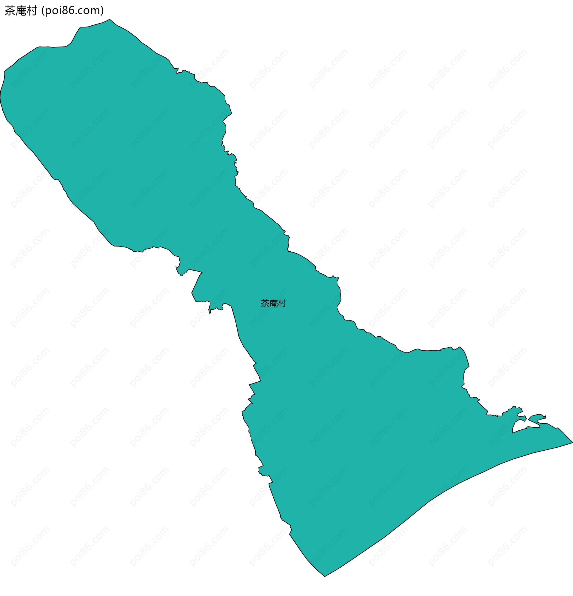 茶庵村边界地图
