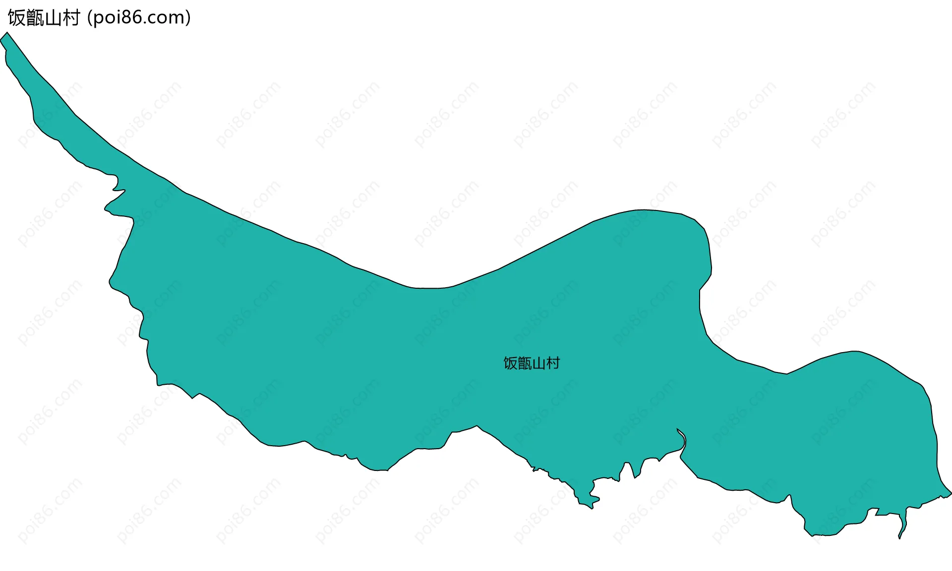 饭甑山村边界地图