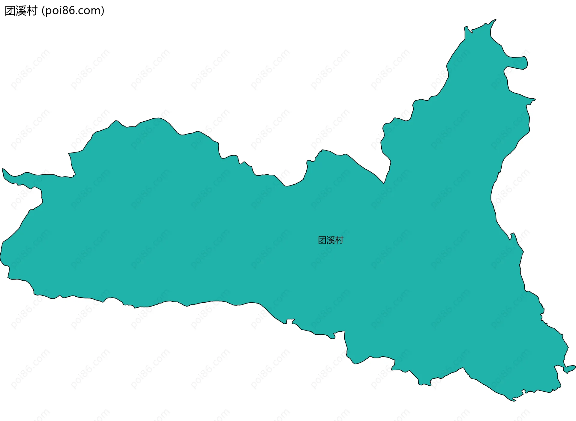 团溪村边界地图