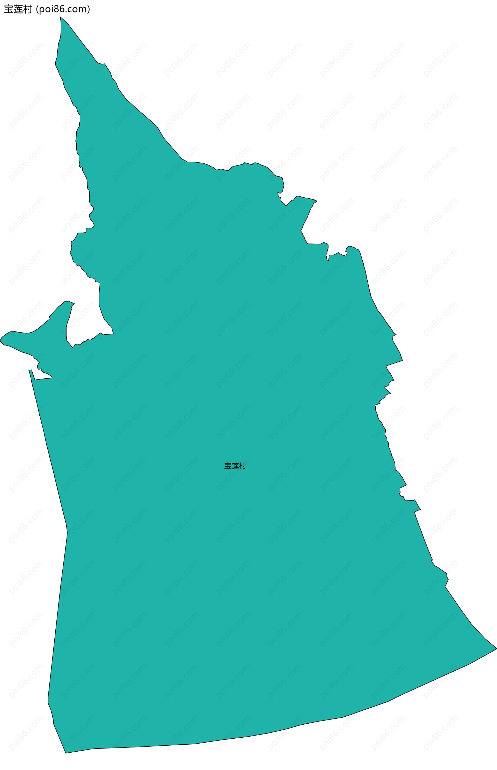 宝莲村边界地图