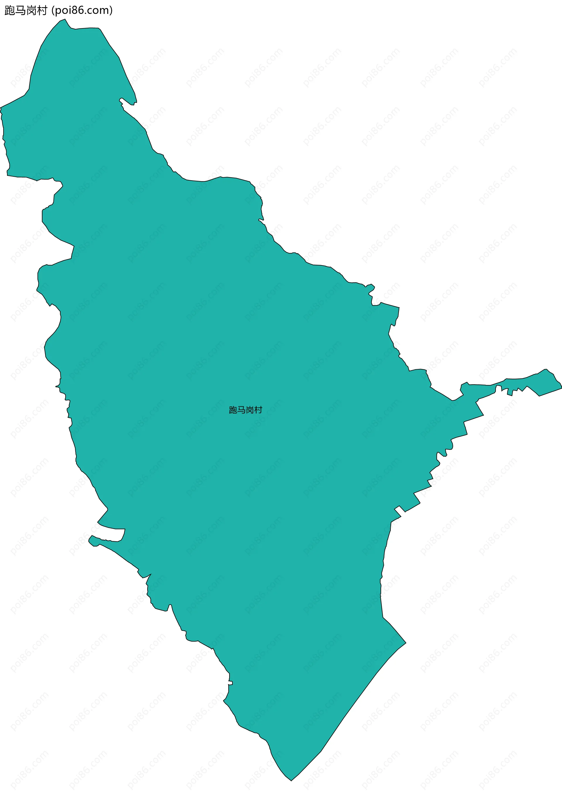 跑马岗村边界地图