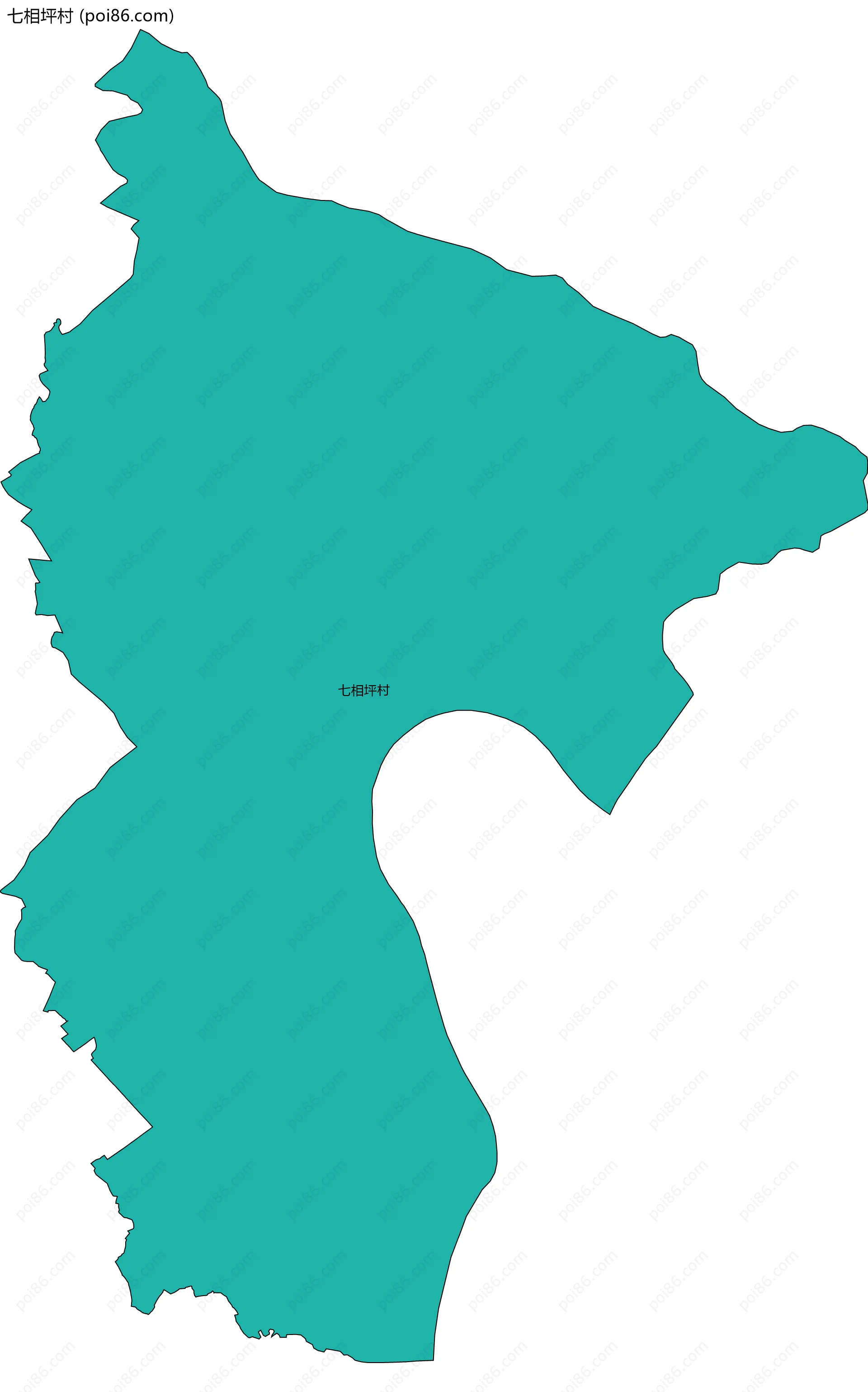 七相坪村边界地图