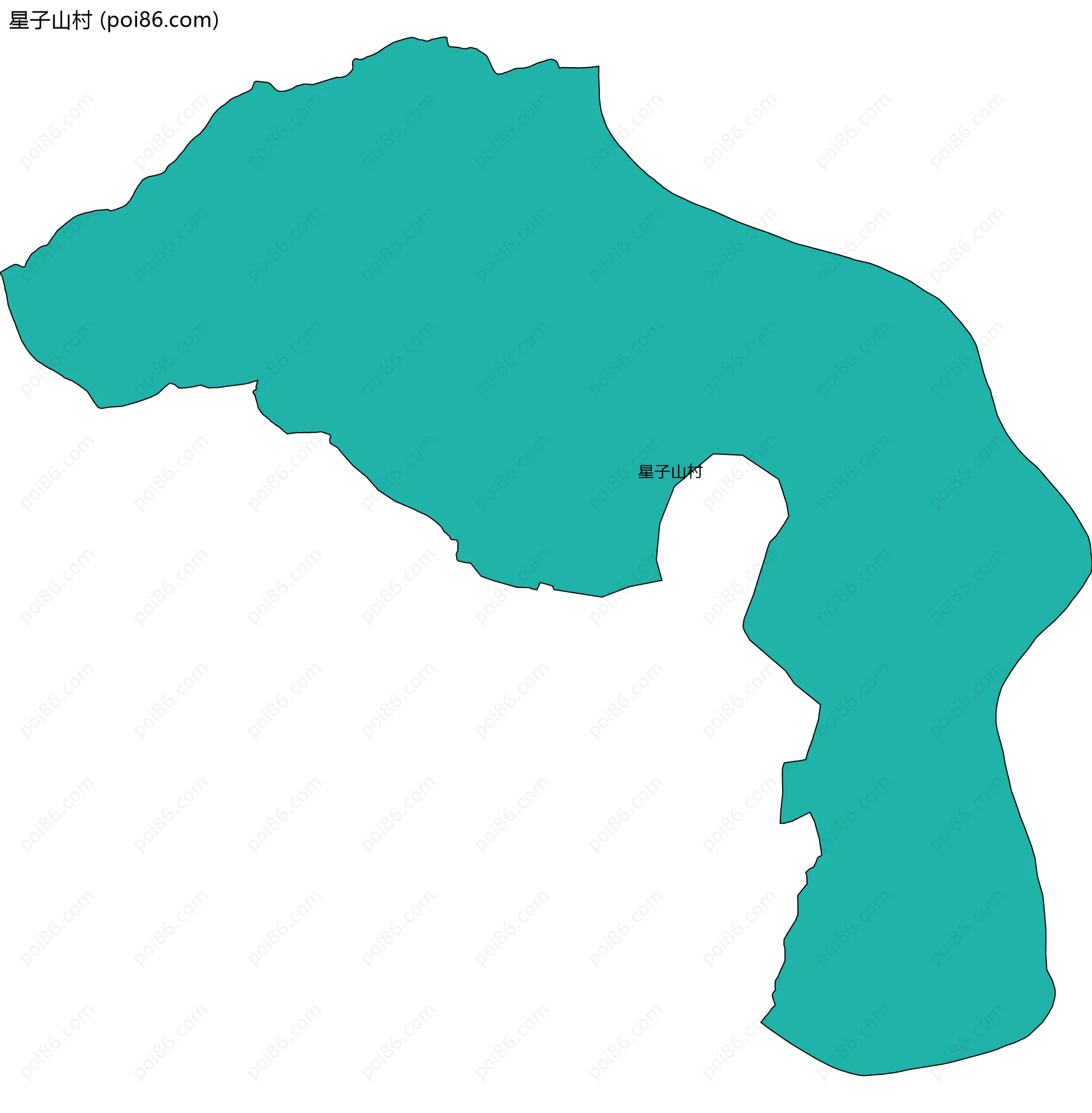 星子山村边界地图