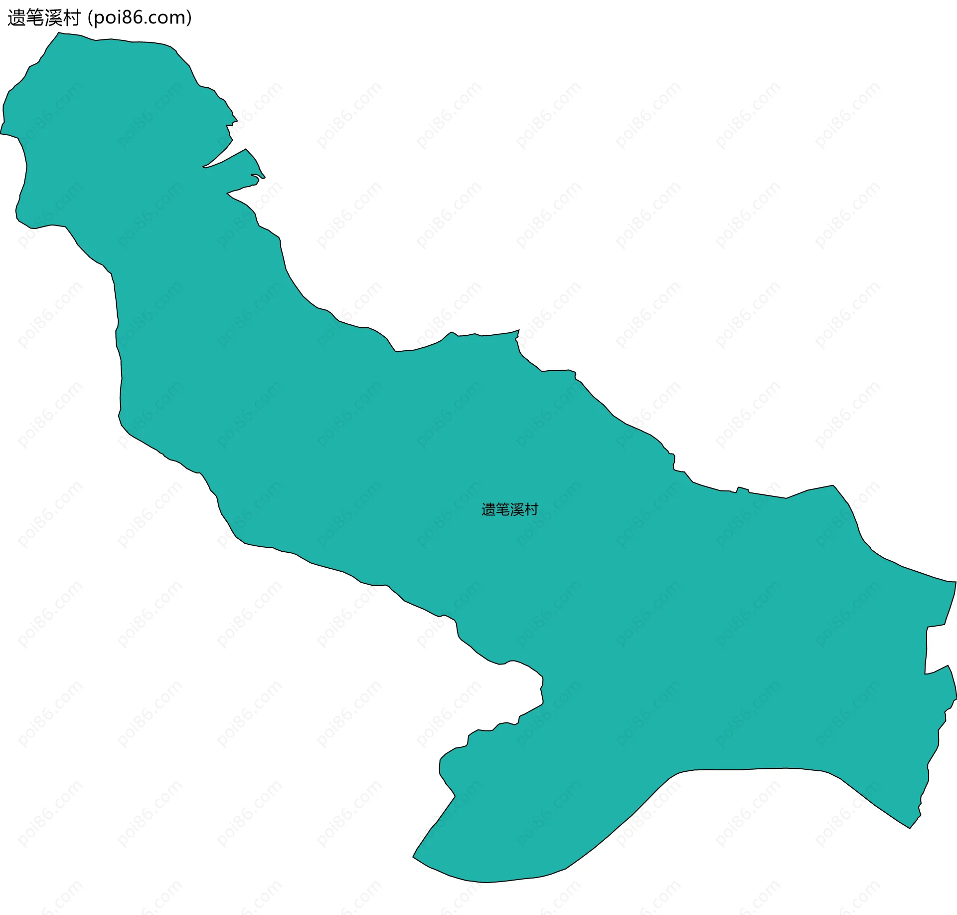 遗笔溪村边界地图