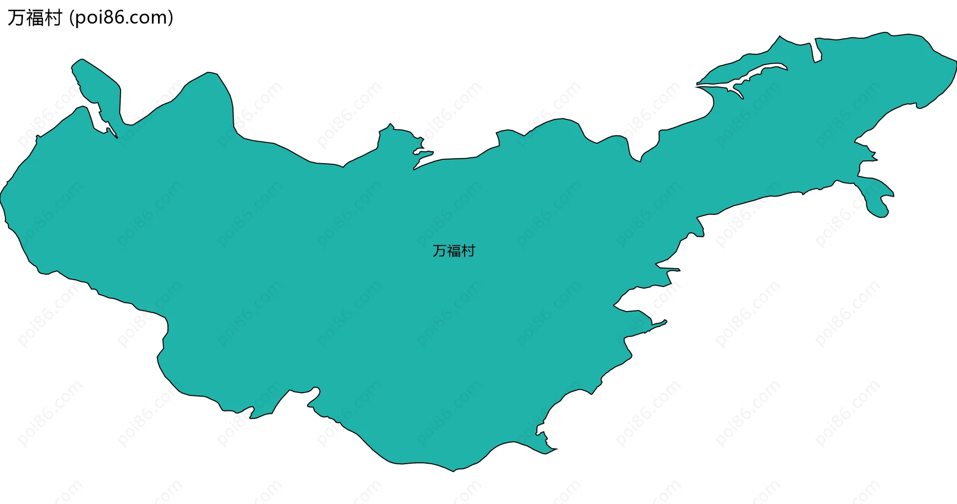 万福村边界地图