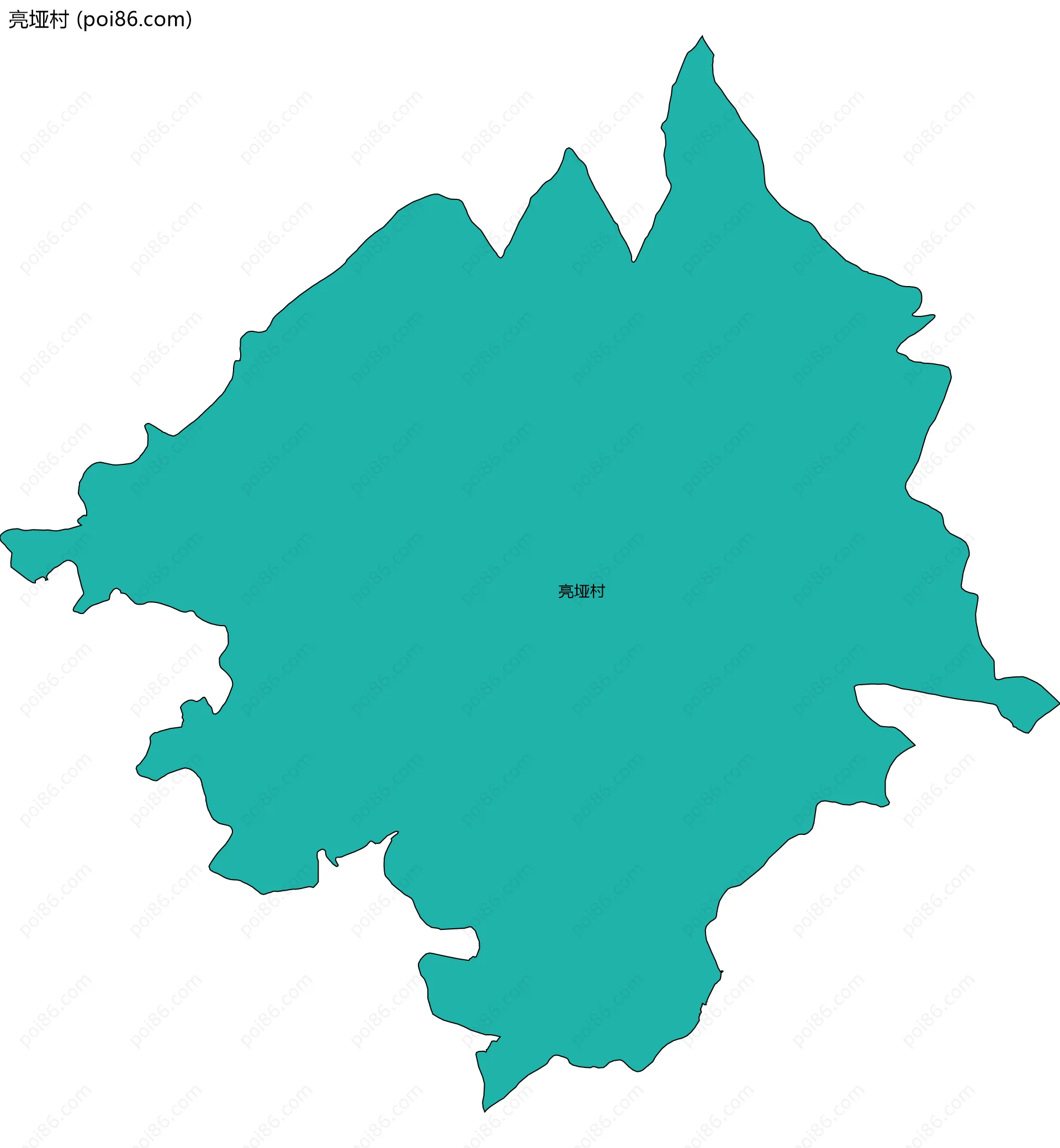 亮垭村边界地图