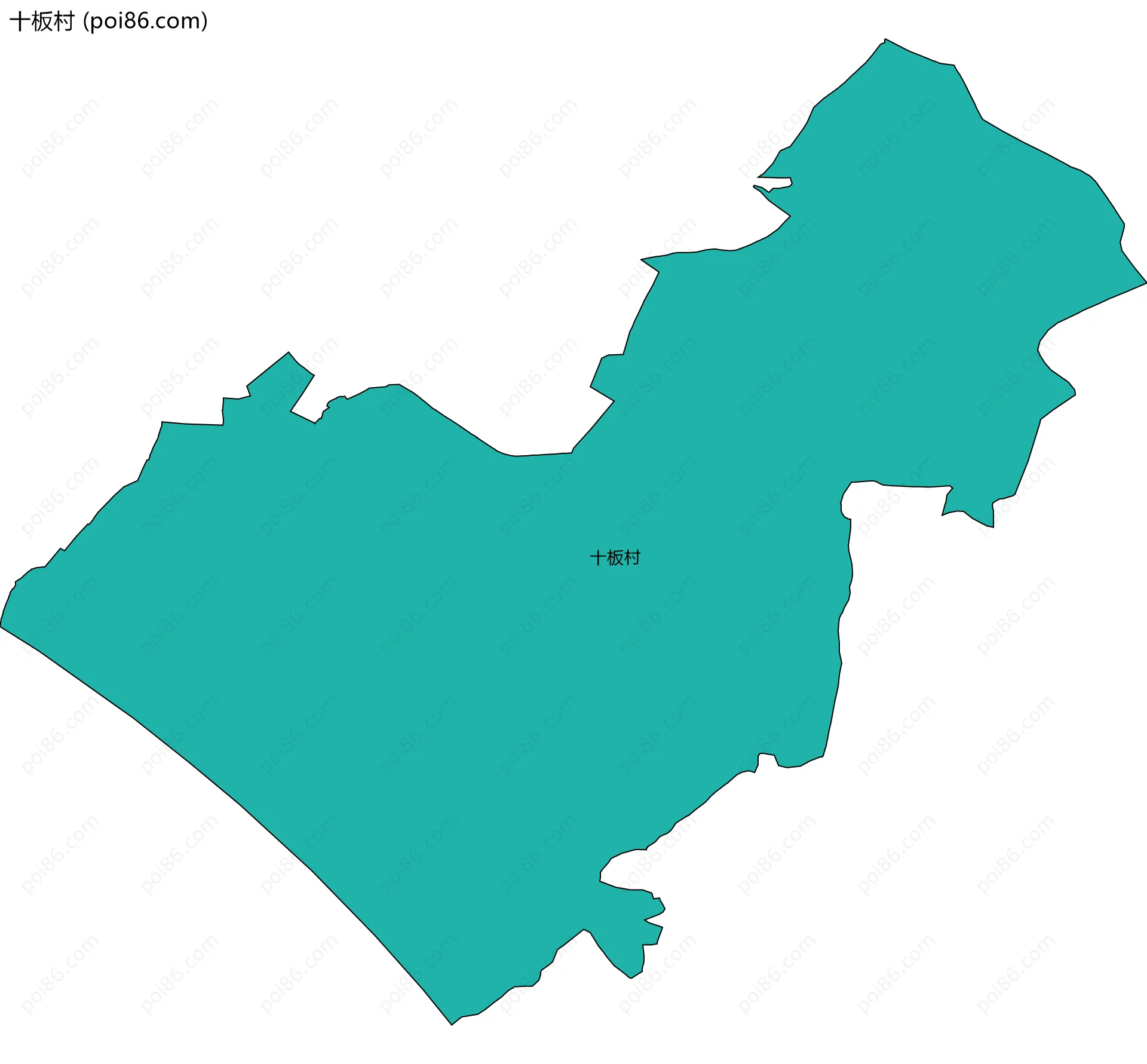 十板村边界地图