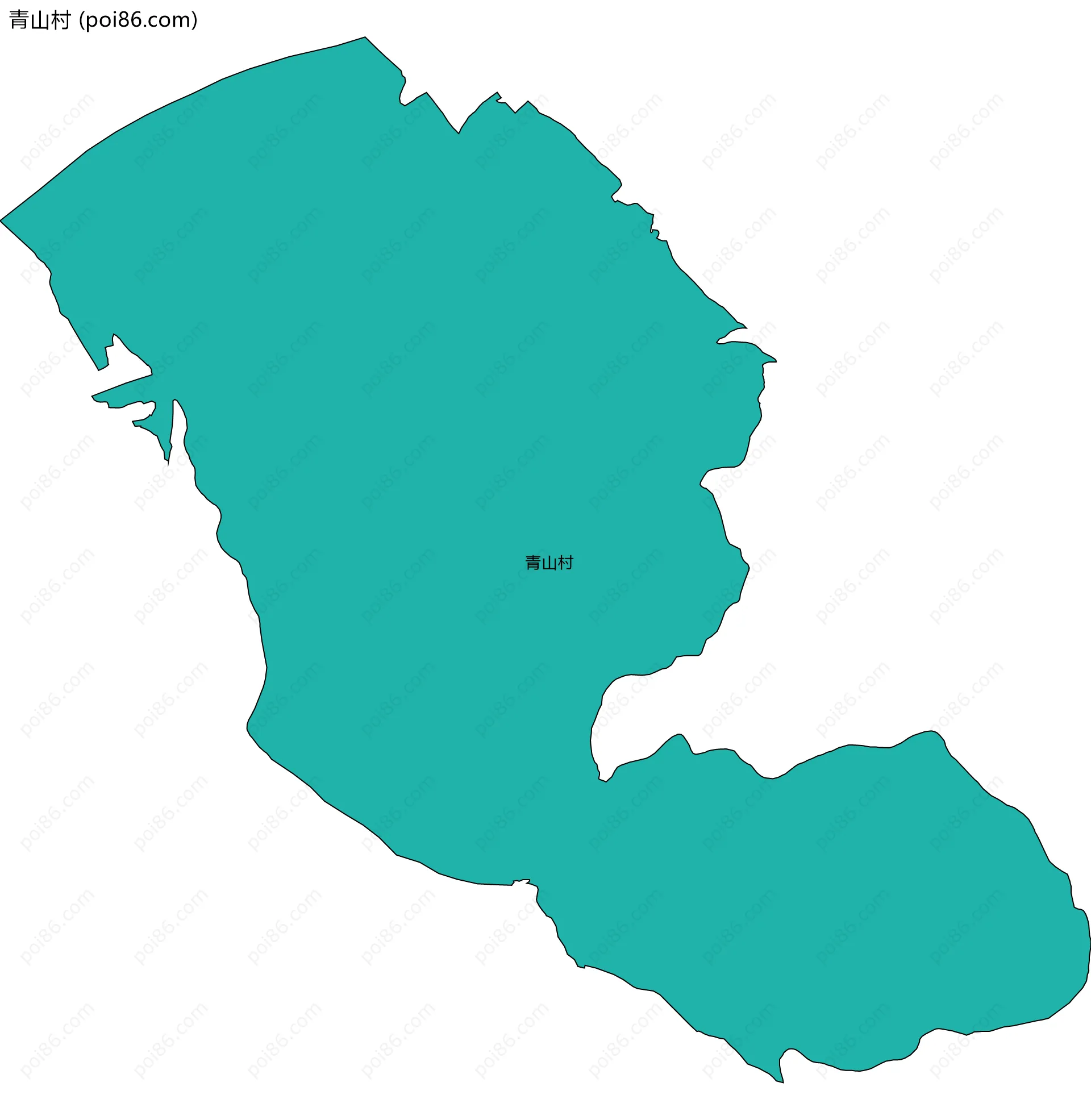 青山村边界地图